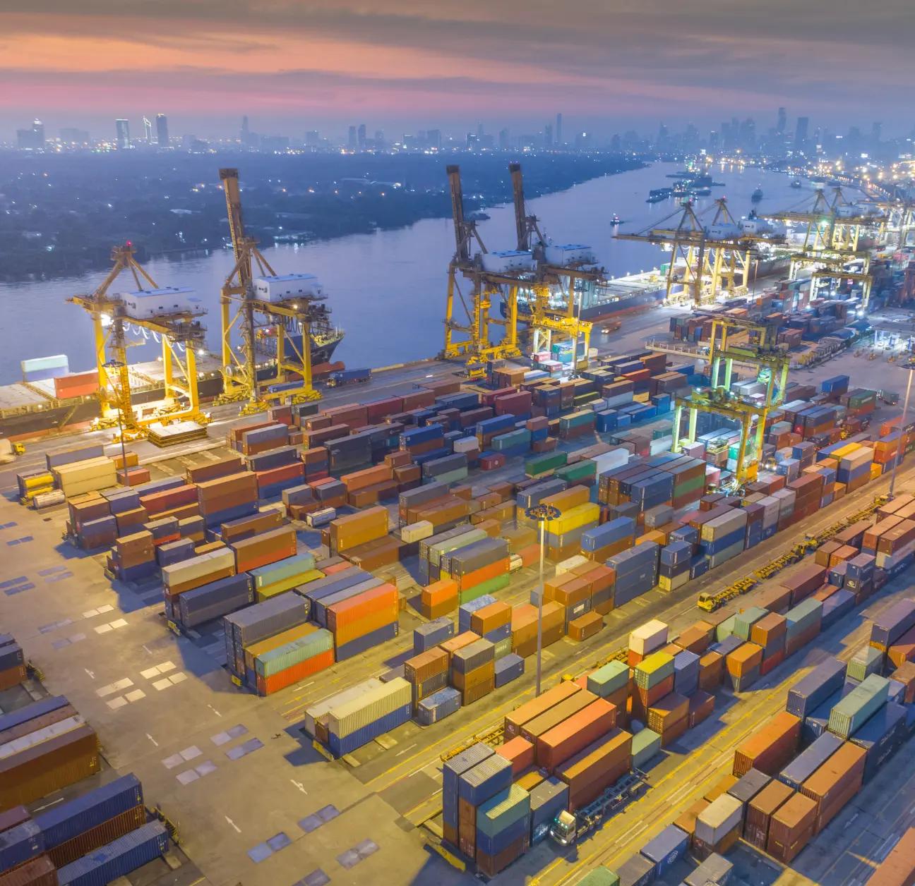 Containers being tracked through supply chain visibility platforms