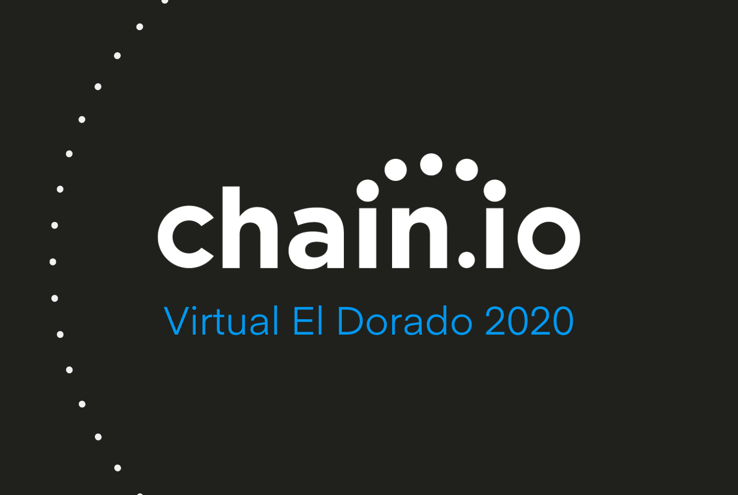  2020 Virtual El Dorado conference - Chain.io Logo on black background