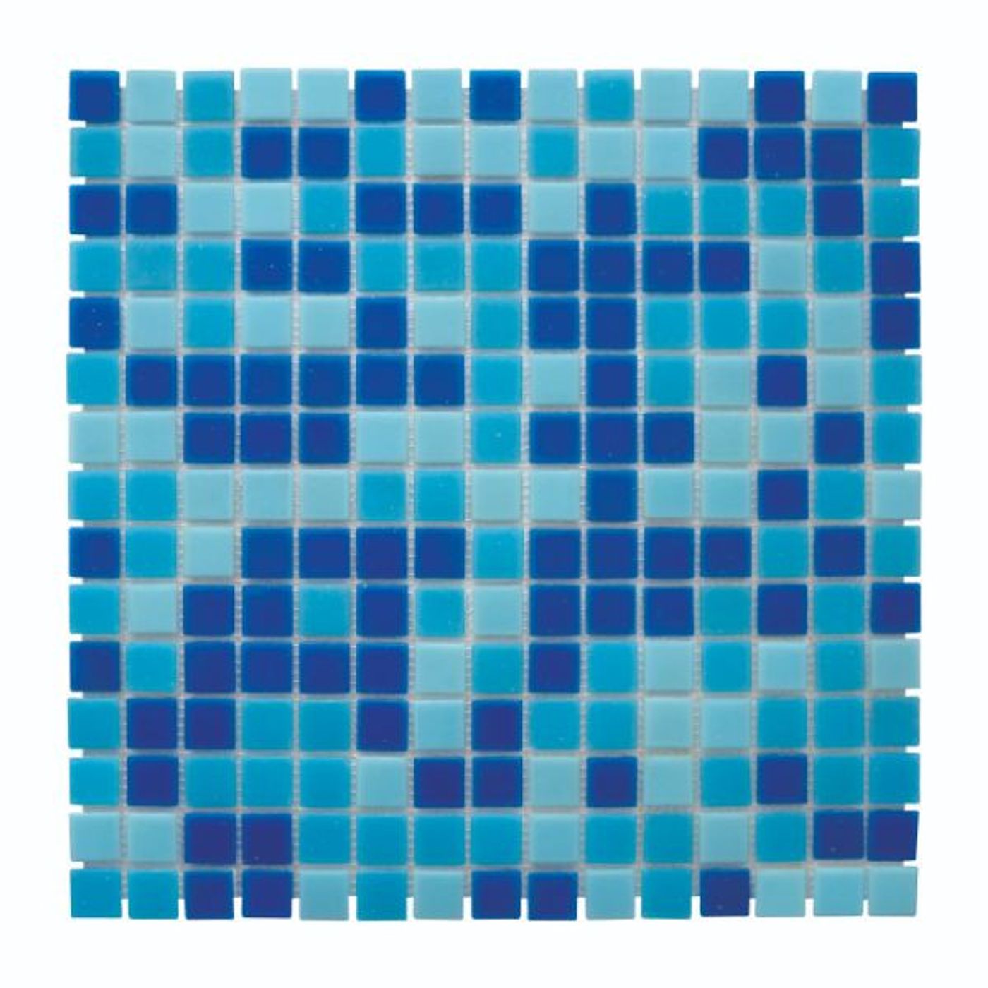 mosaique bleu teste