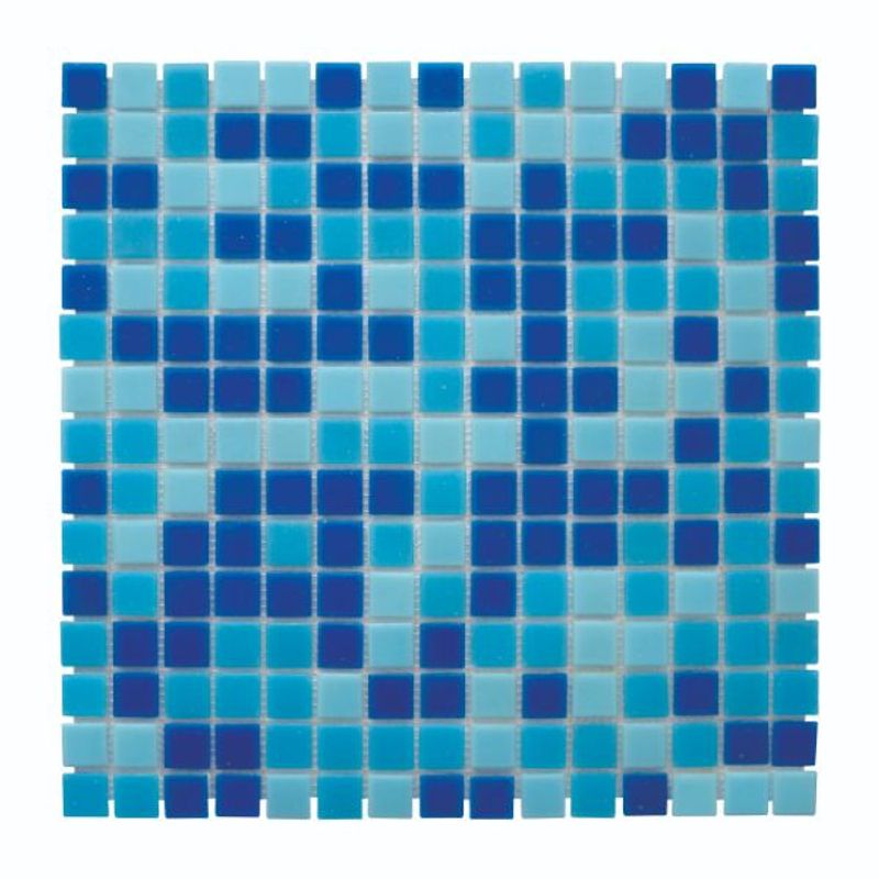 mosaique bleu teste
