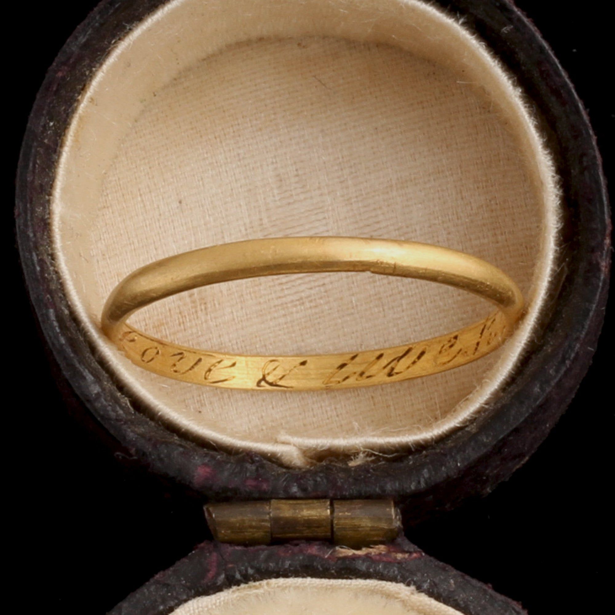 Late 18th Century "Love & Live Happy" Posy Ring