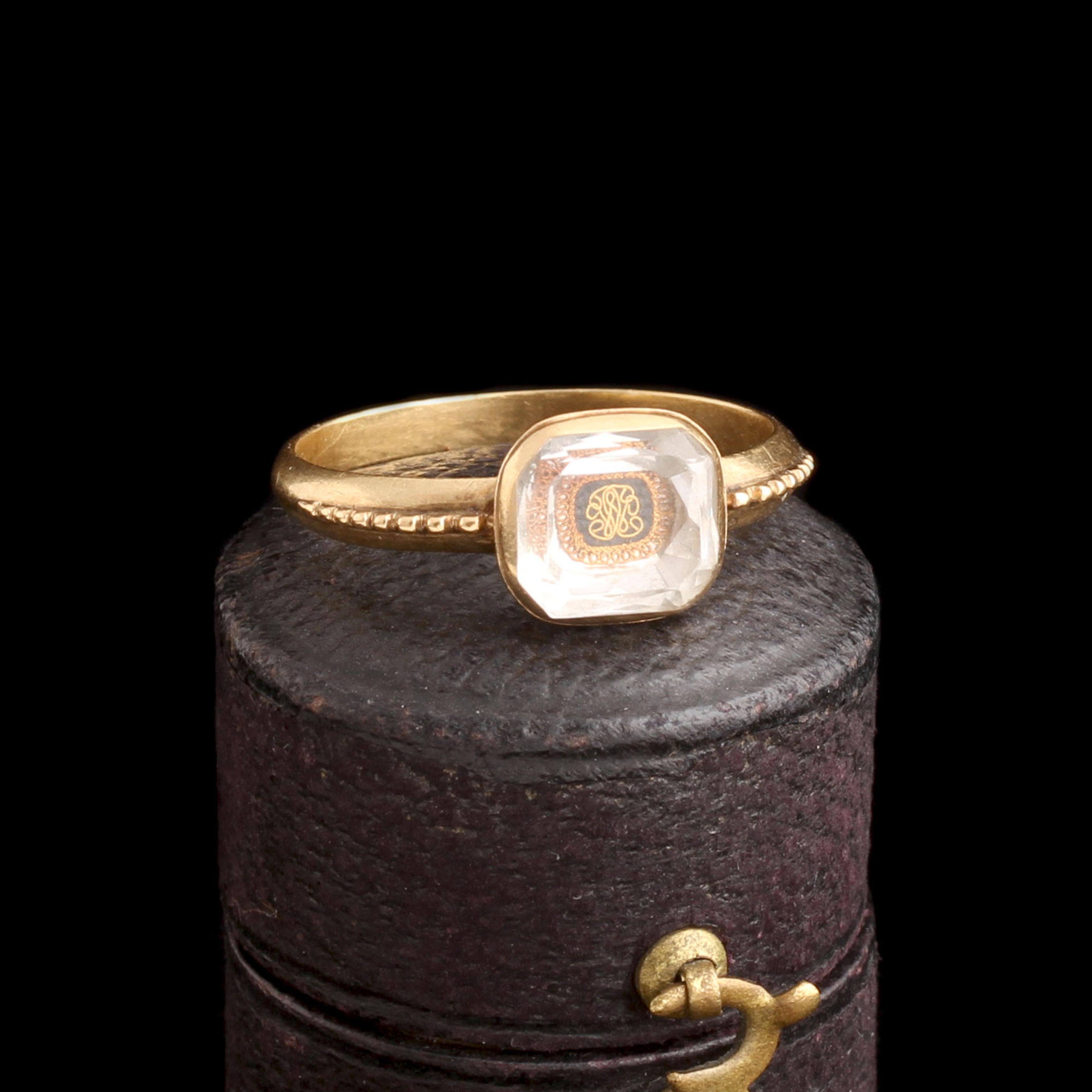 Stuart Crystal Cipher & Granulation Ring