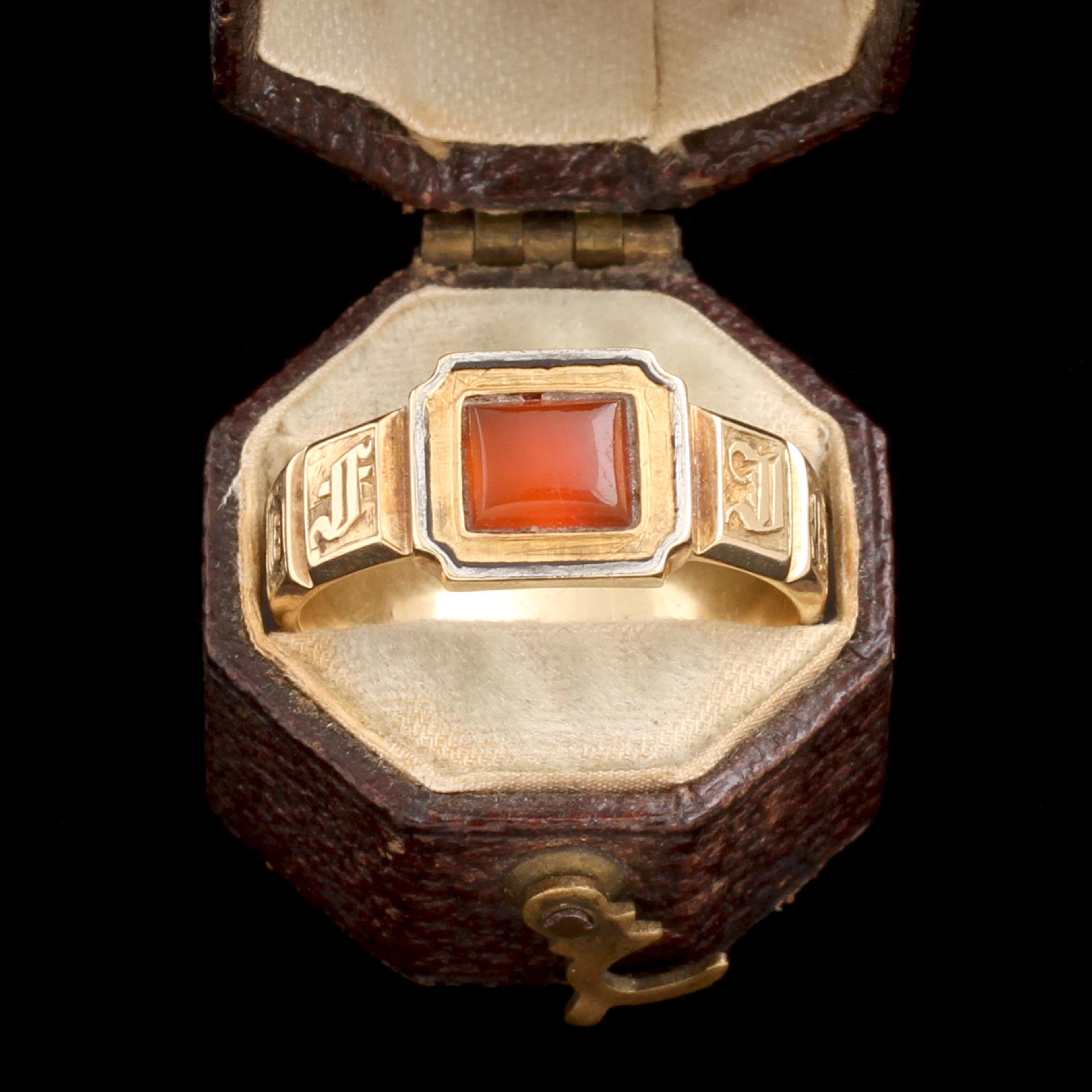 Victorian "Memory Of" Carnelian Ring
