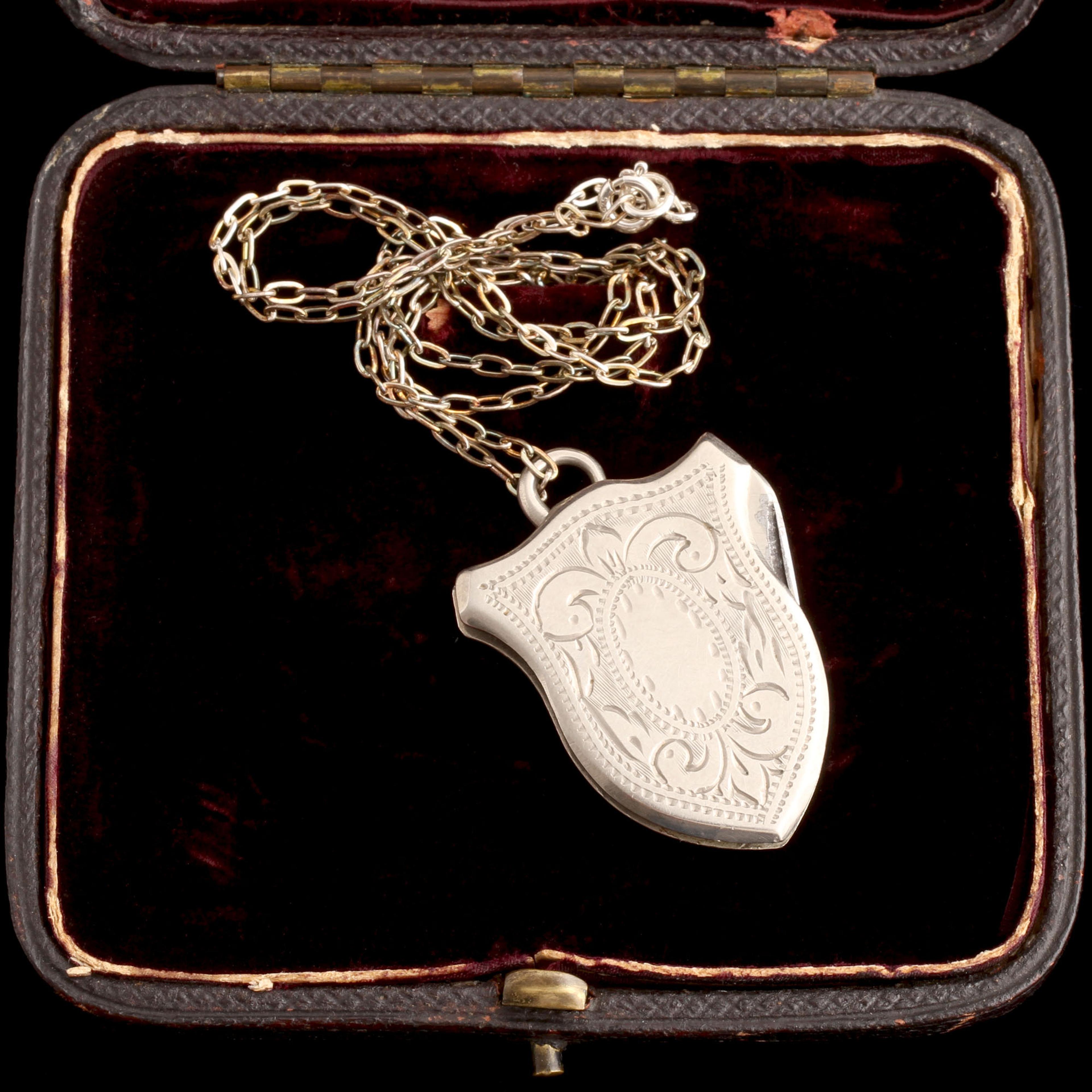 Victorian Penknife & Button Hook Shield Pendant