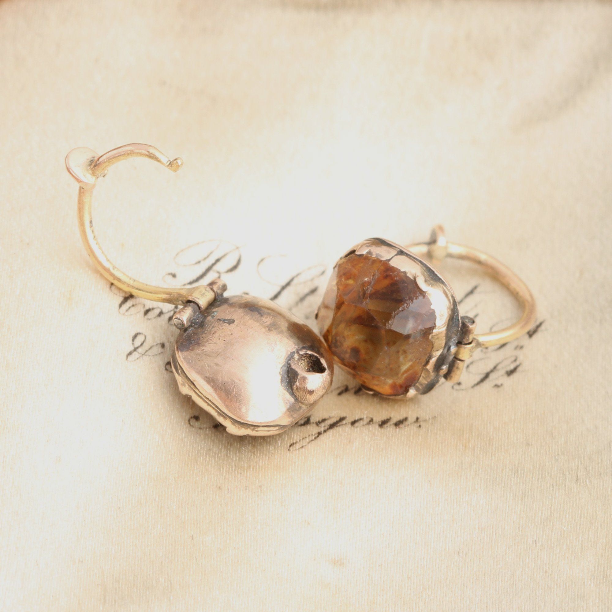 18th Century "Topaz" Paste Earrings