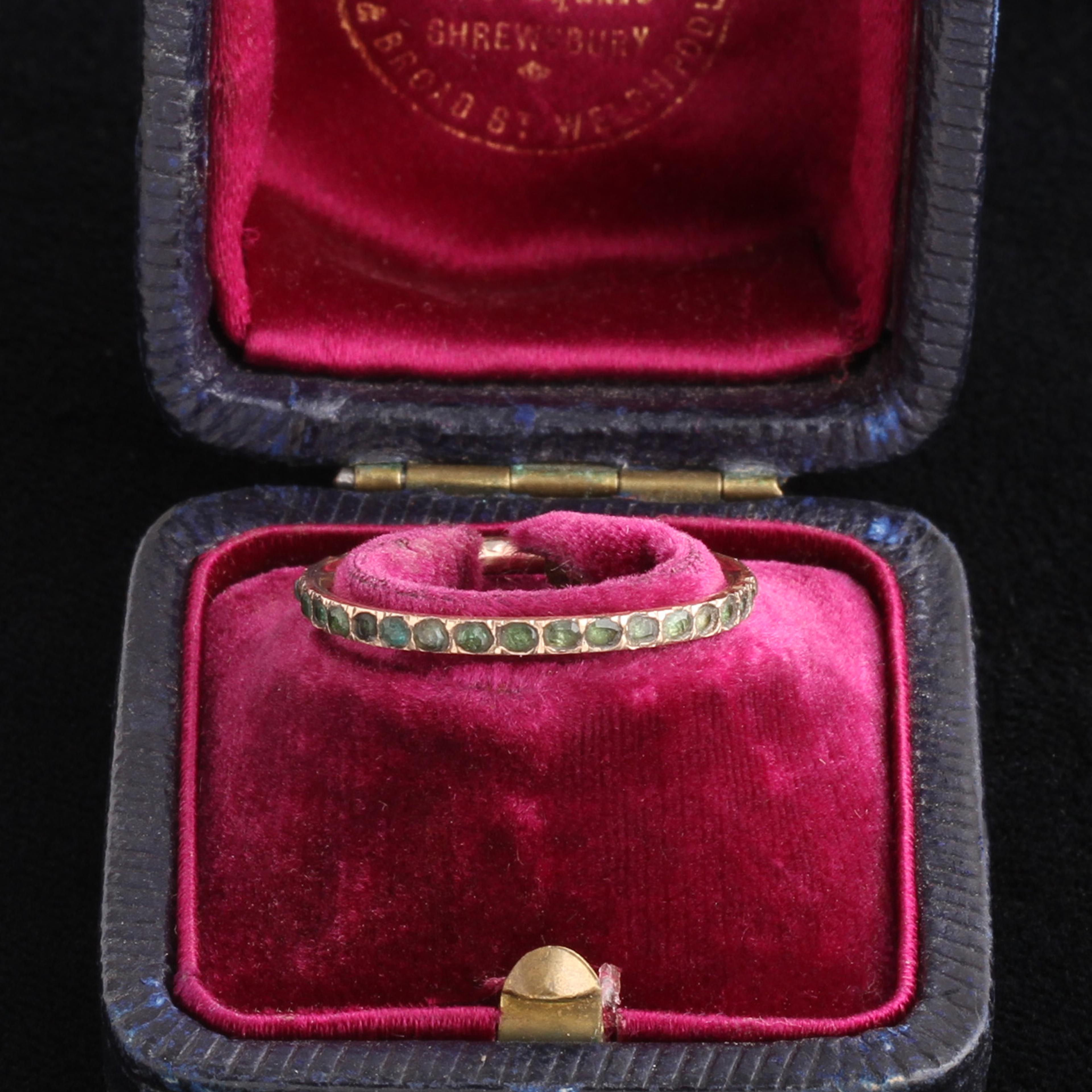 Georgian Emerald Eternity Ring