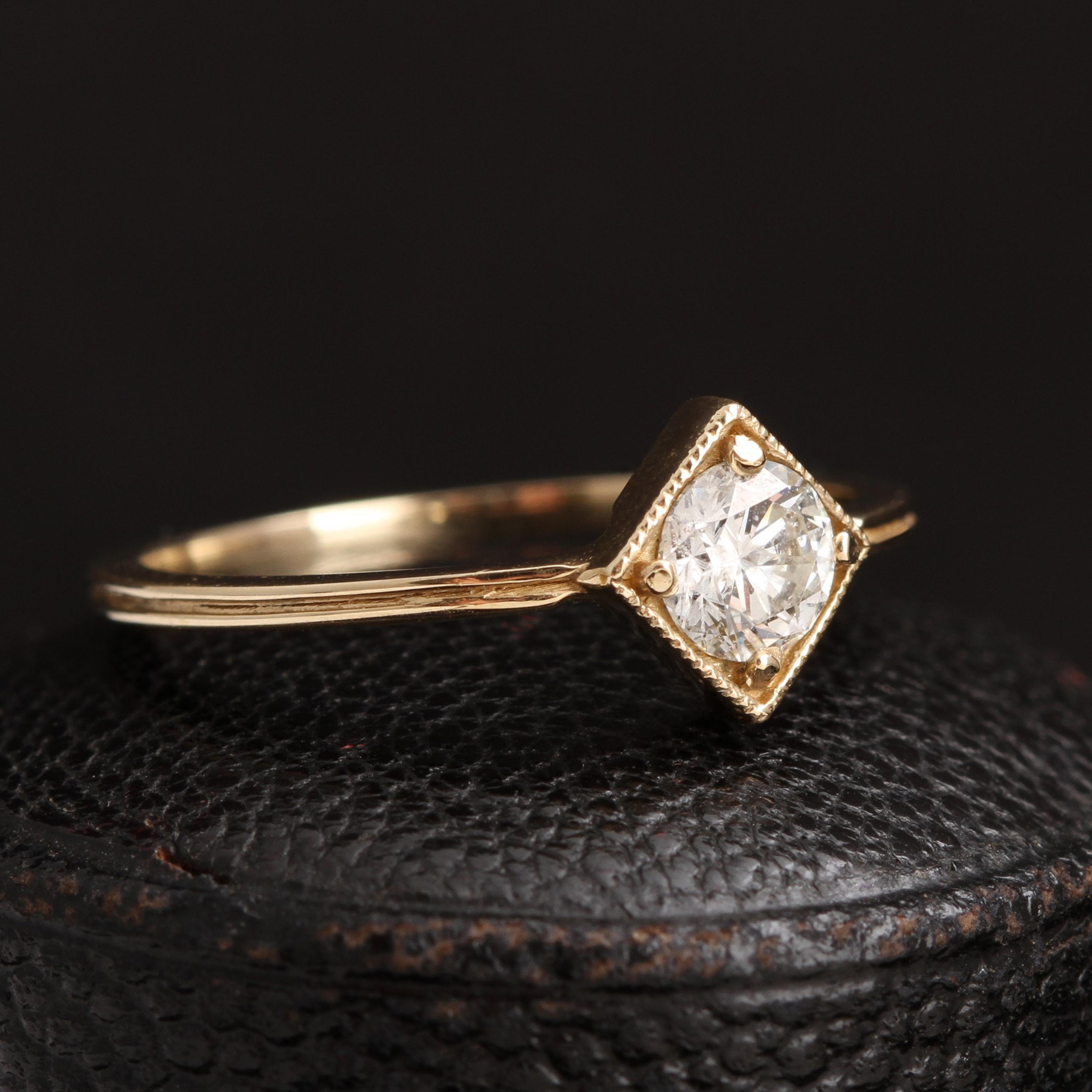 Detail of Gilded Age Diamond Solitaire