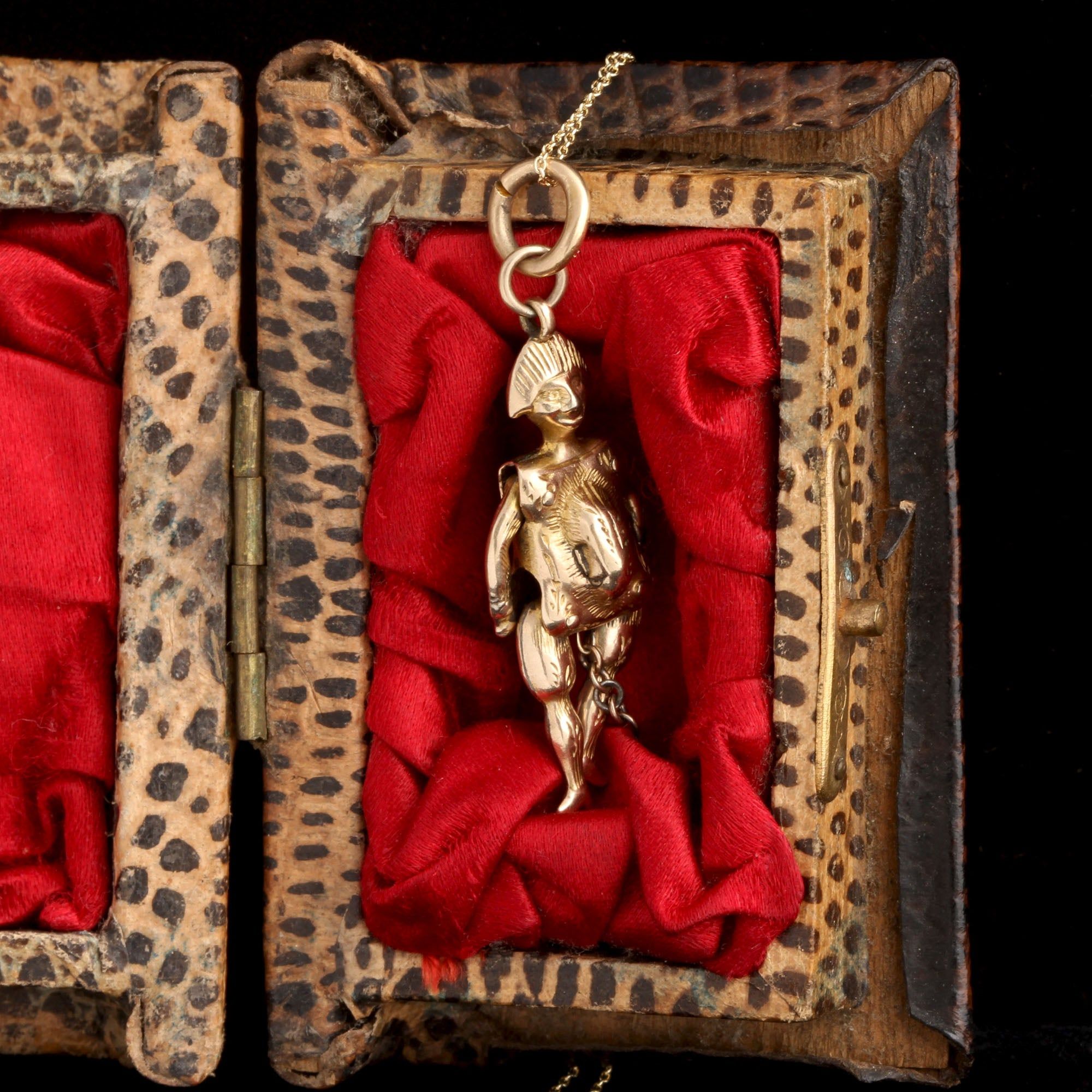 Early 19th Century Napoleon Puppet Charm Necklace