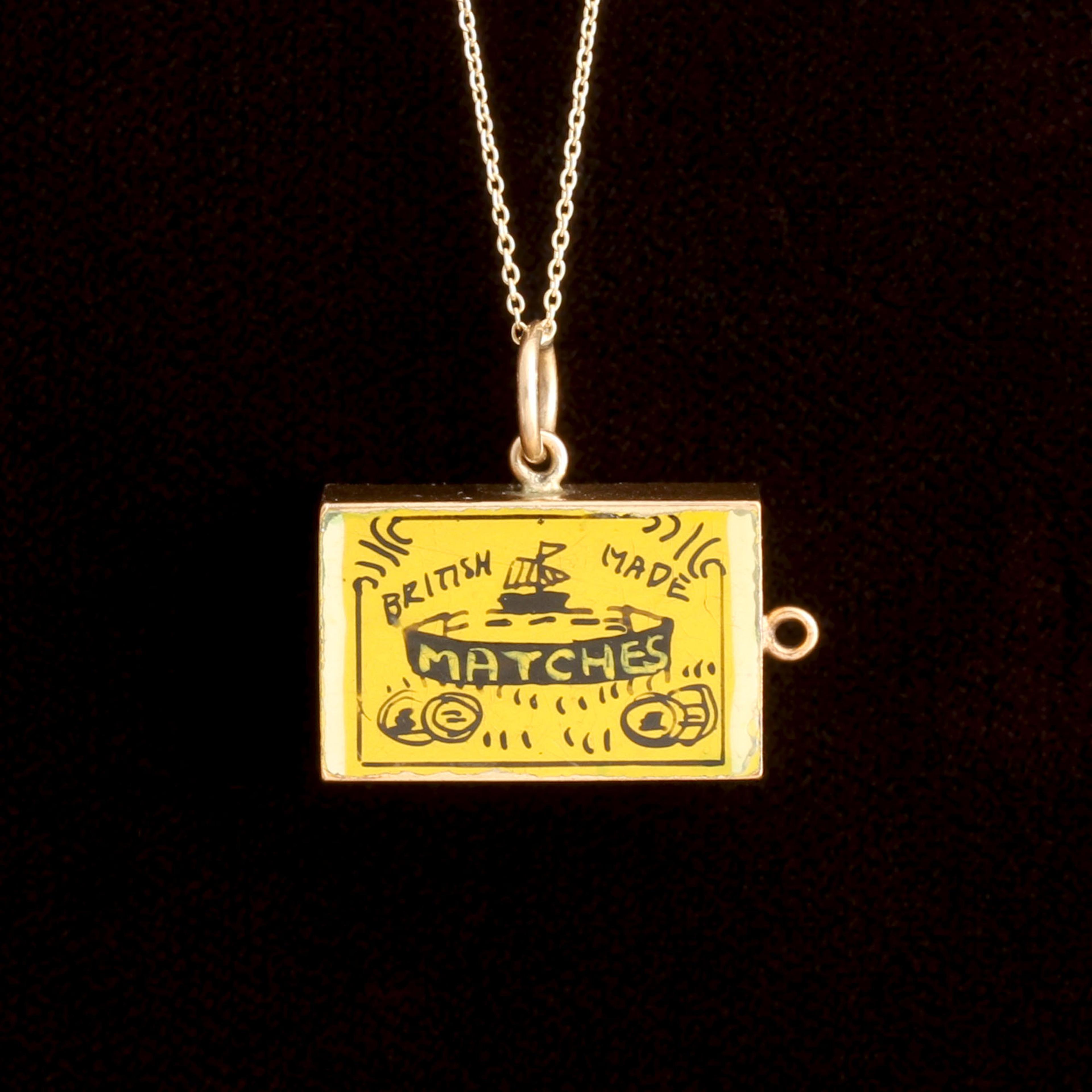 Vintage "British Made Matches" Necklace