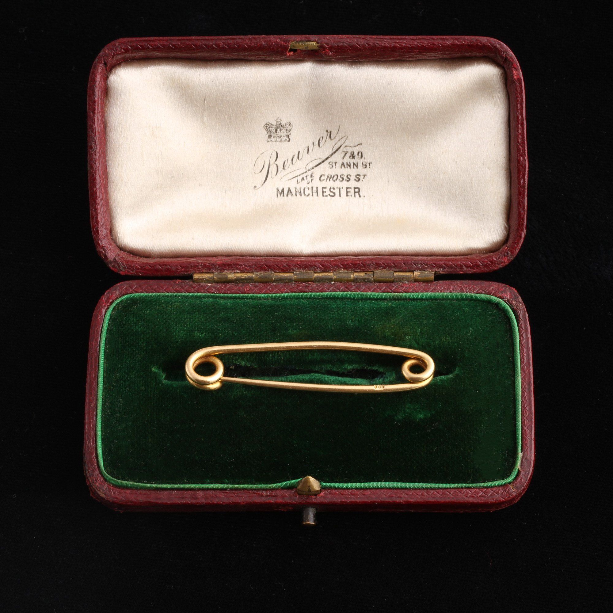 Victorian 18k Gold Safety Pin