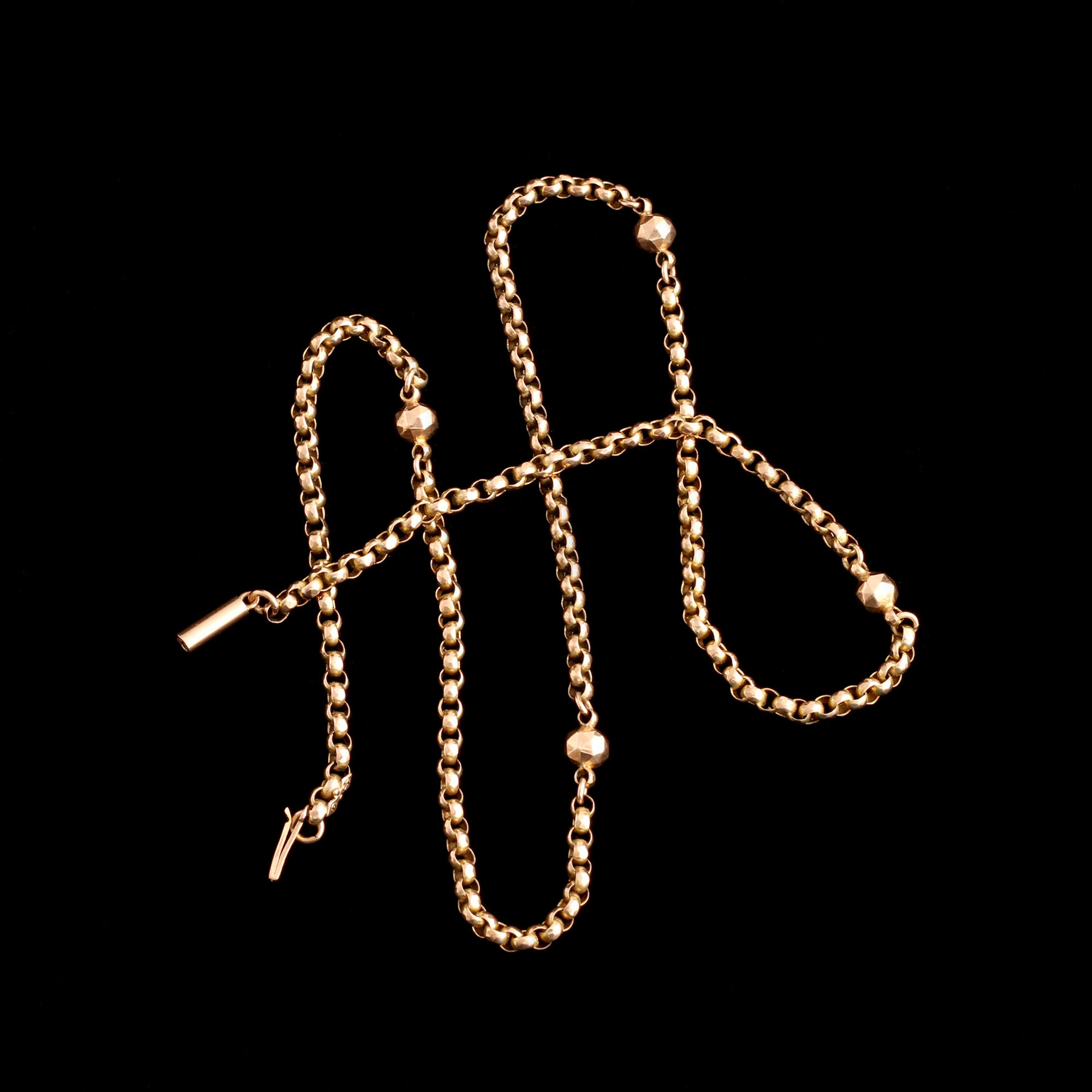 Victorian Faceted Spheres 19 1/4" Cable Chain