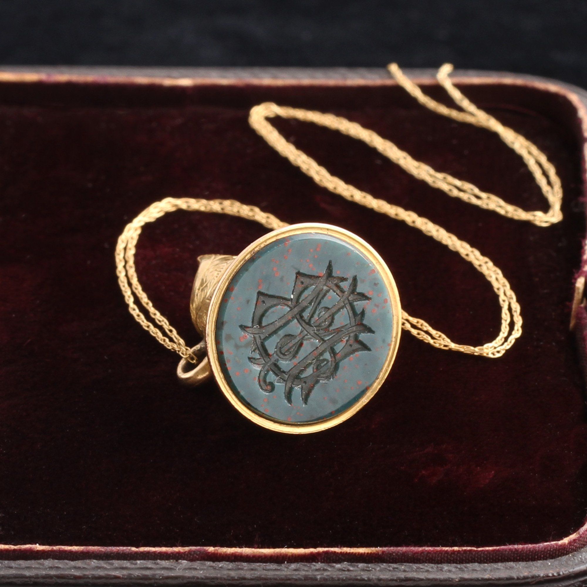 Victorian "MB" Wax Seal Whistle Fob