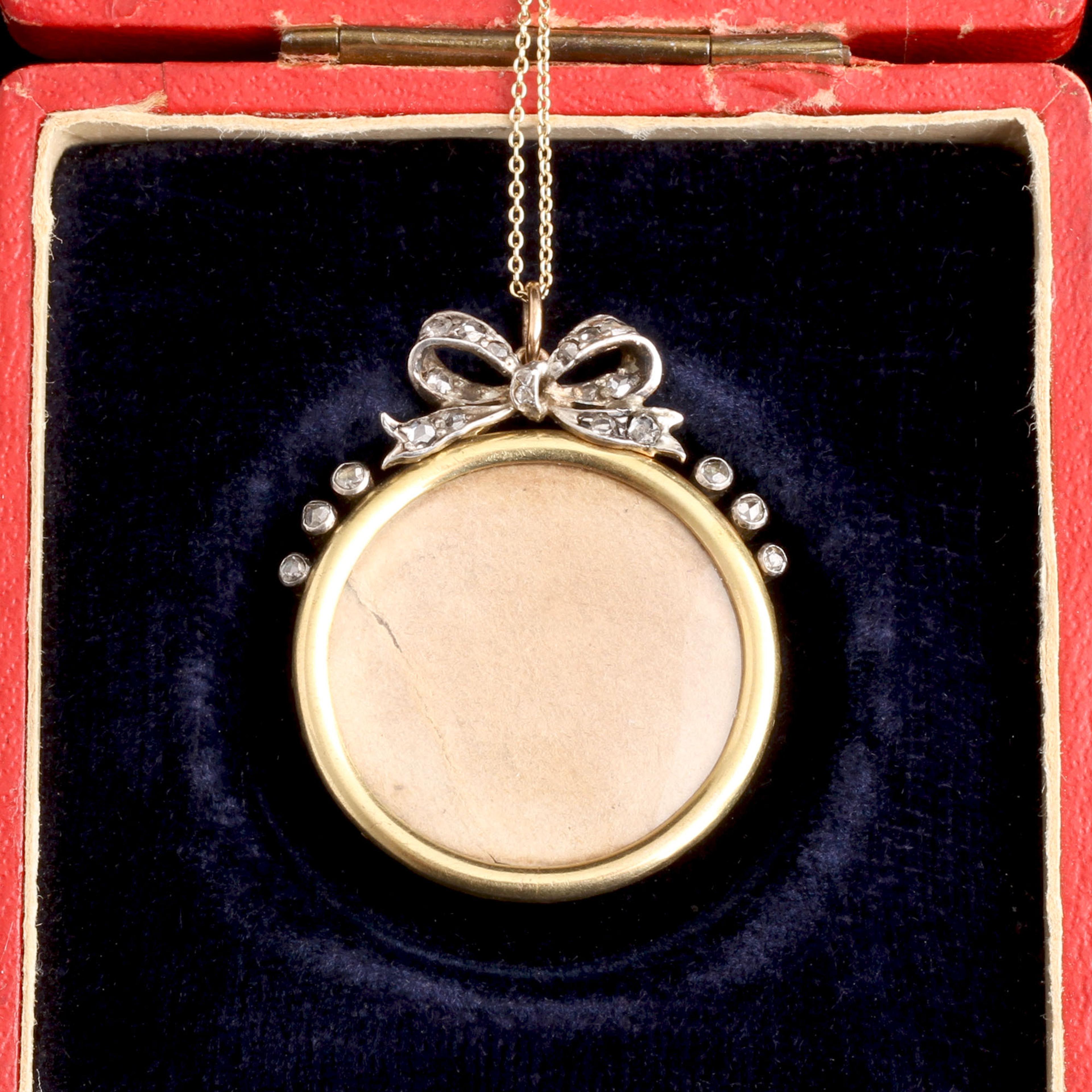 Victorian Diamond Bow Locket