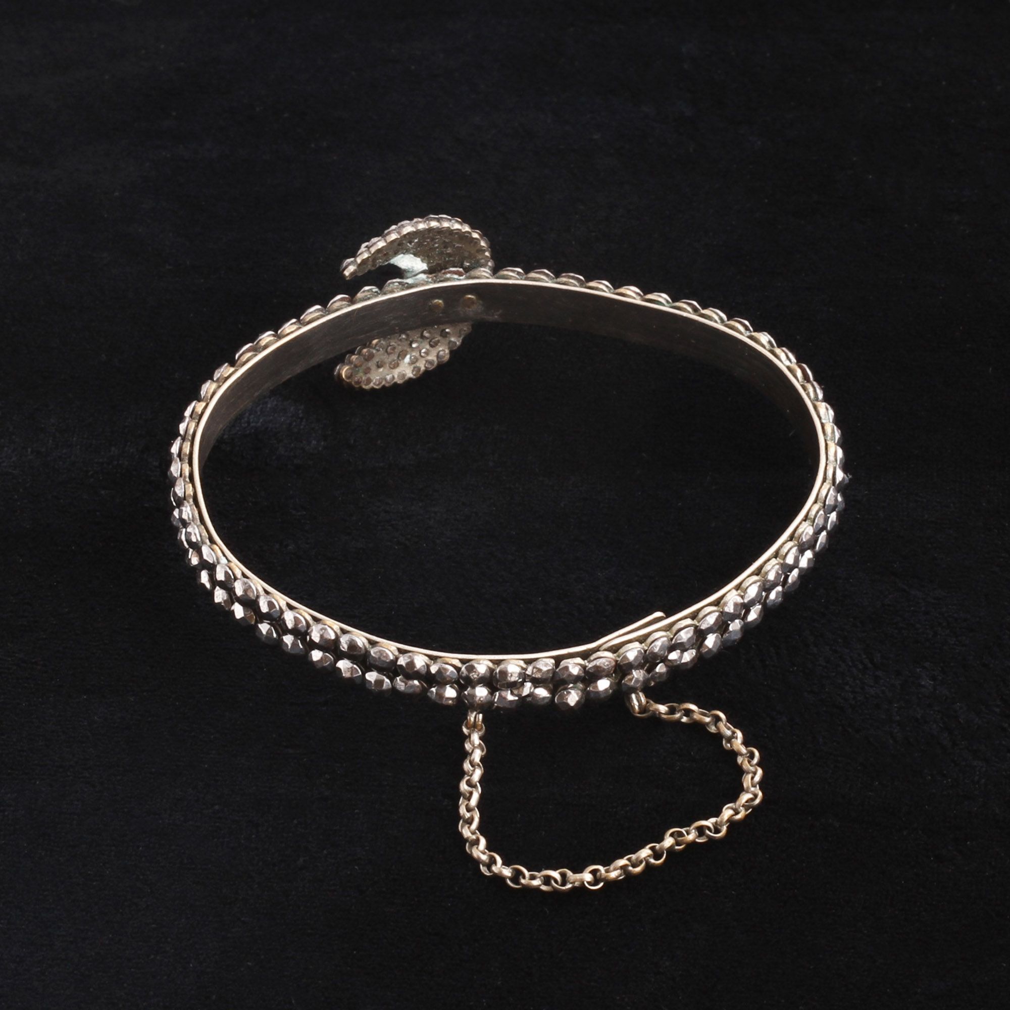 Georgian Cut Steel Crescent Moon Bracelet