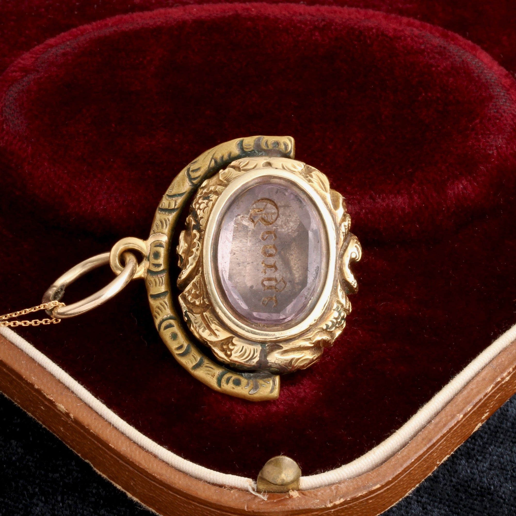 Victorian Skull/George Swivel Seal Fob