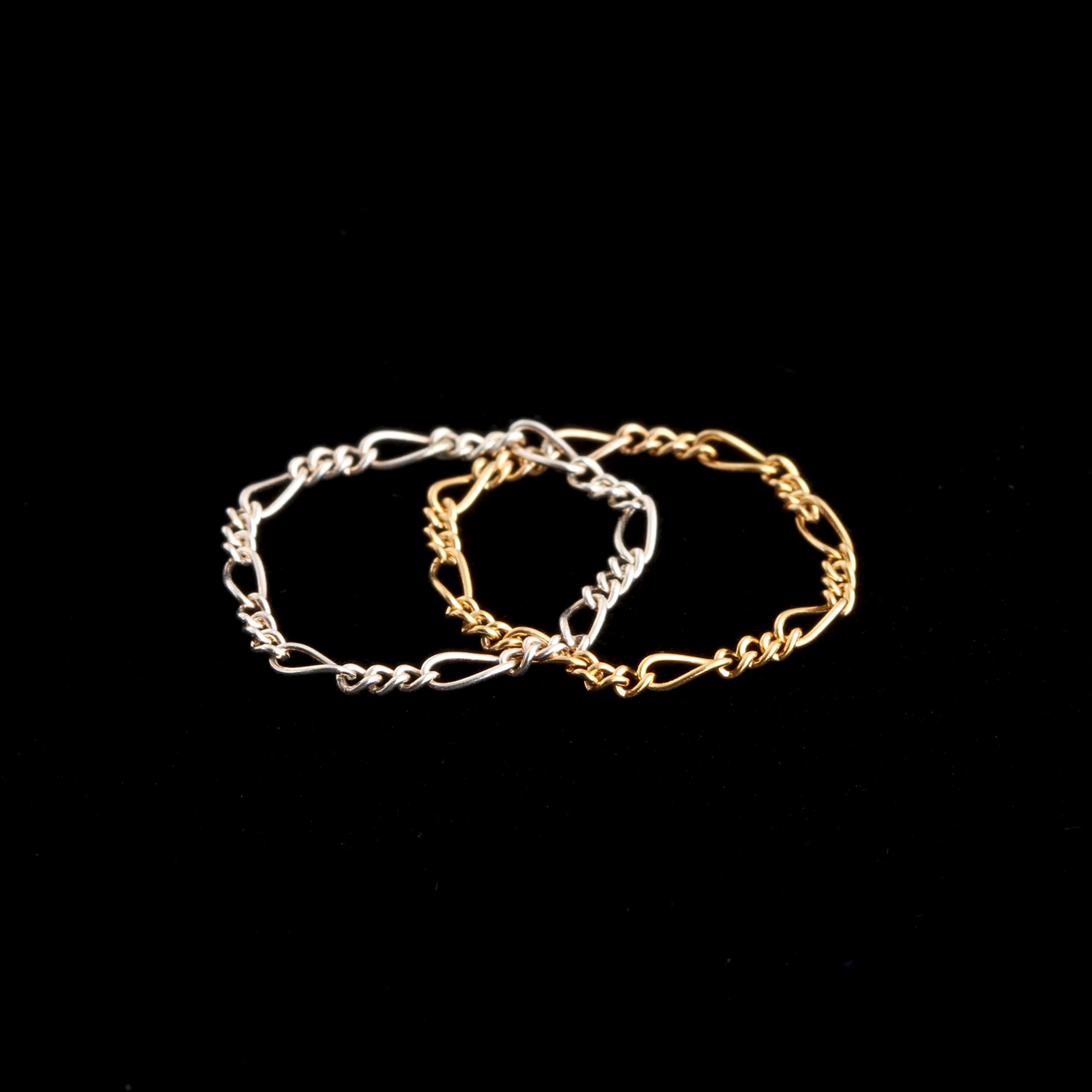 Gold Fill & Silver Cashmere Chain Rings