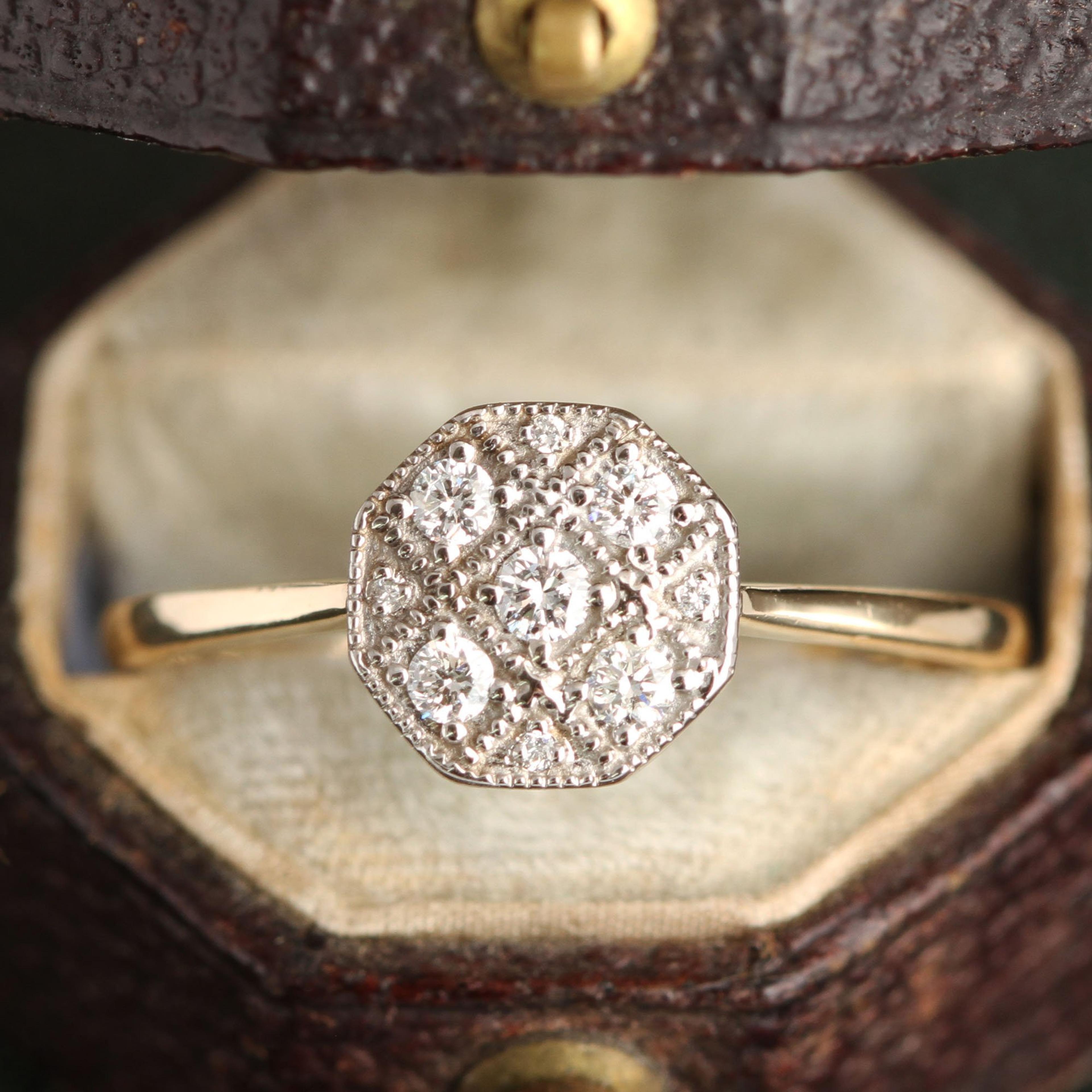 Detail of Jazz Age Ring in jewelry box