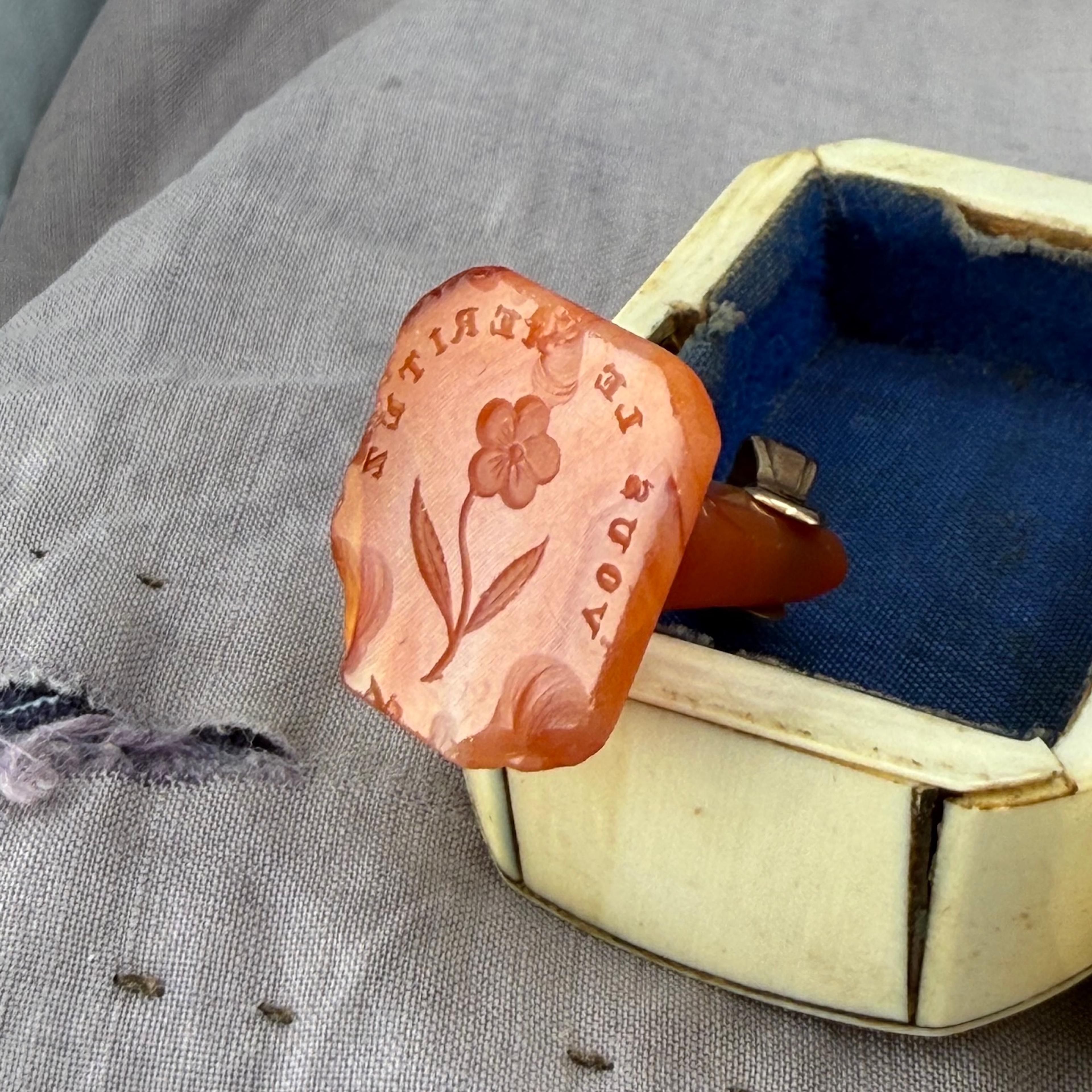 18th Century Carnelian 'Vous Le Meritez' Seal