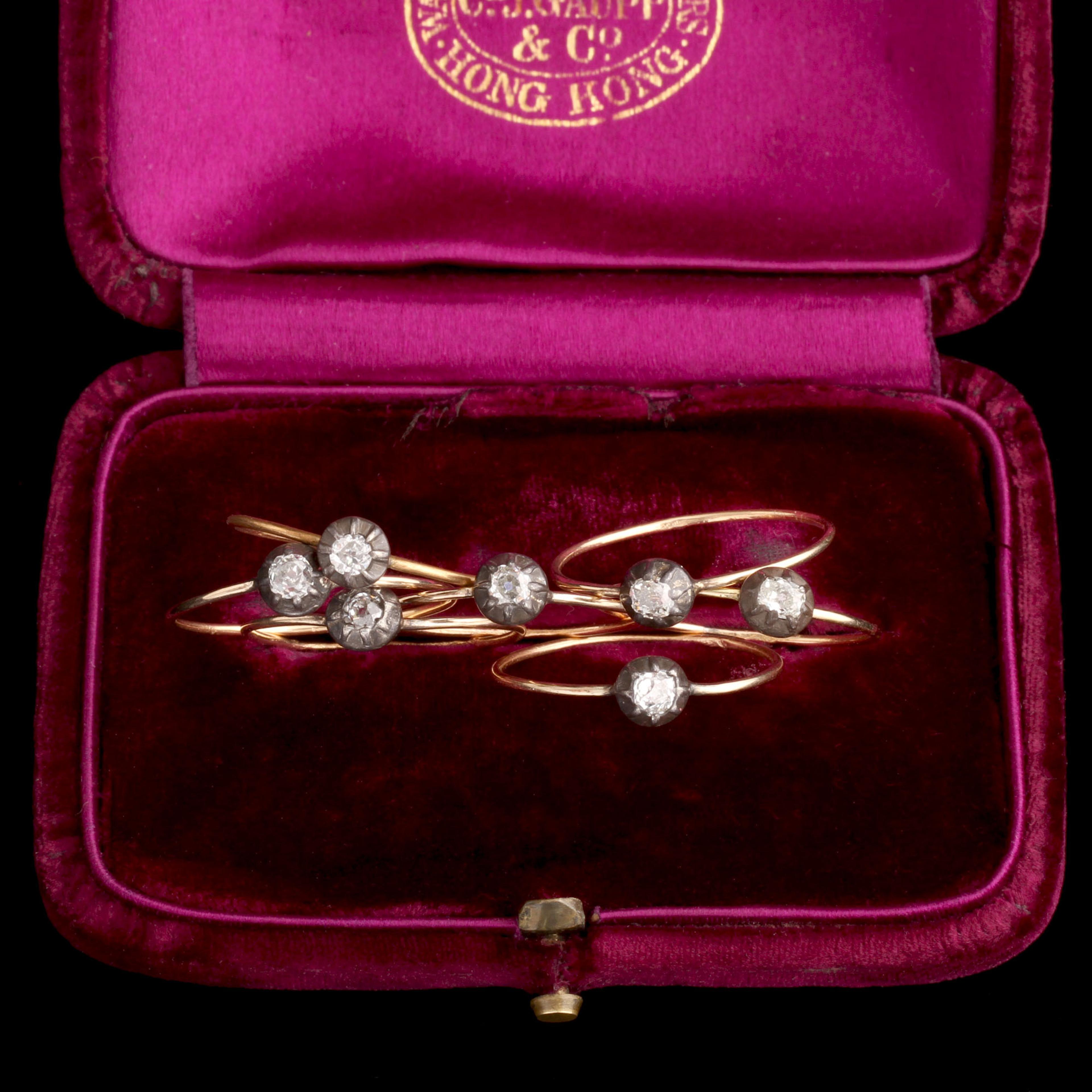 Georgian Old Mine Cut Diamond Solitaires