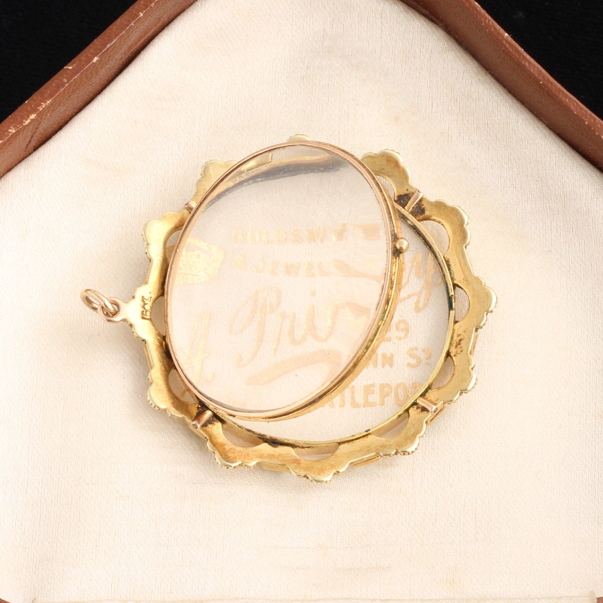 Victorian Guilloché Enamel & Pearl Locket