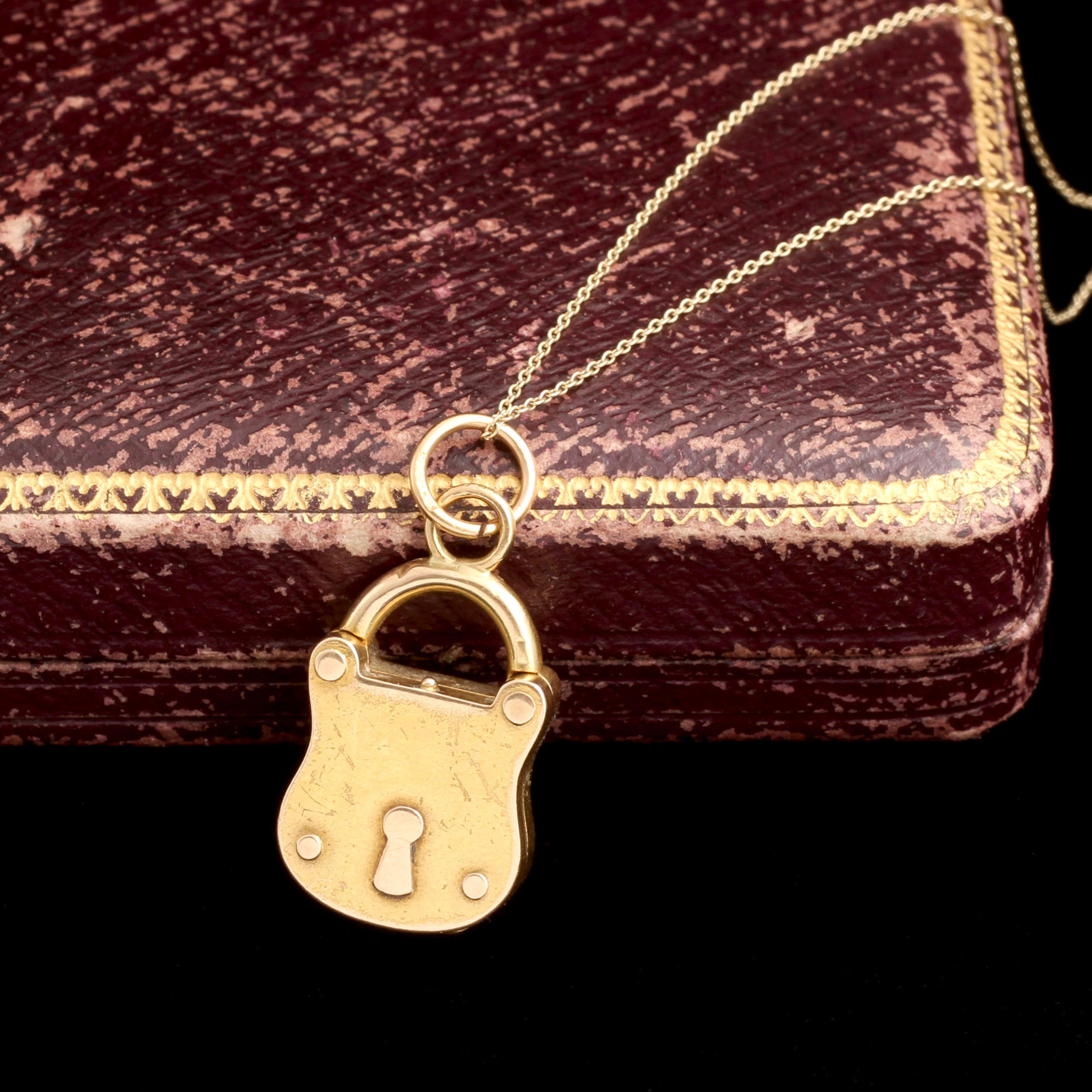 Victorian Padlock Locket Necklace
