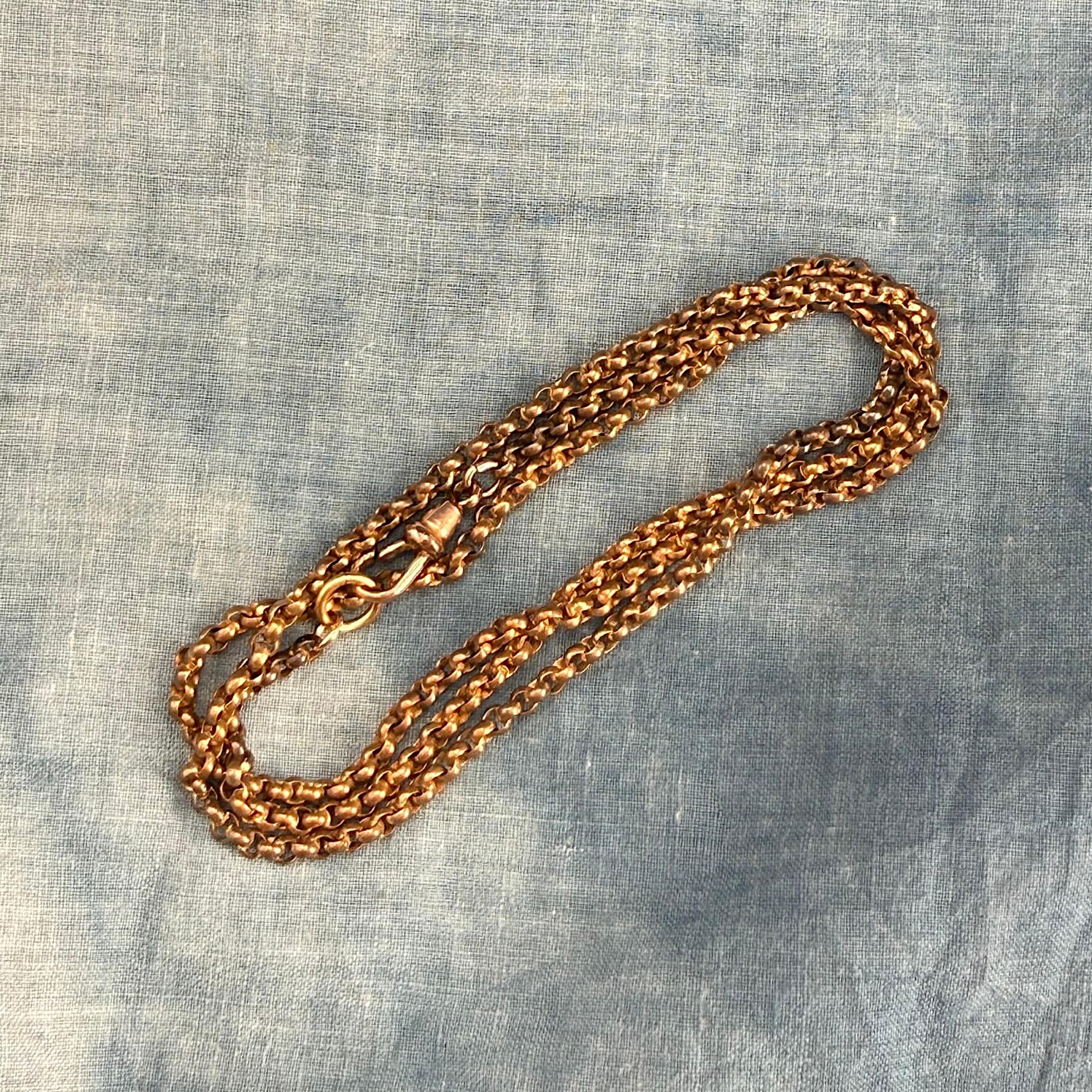 24" Rolled Gold Chain with GF Dog Clip