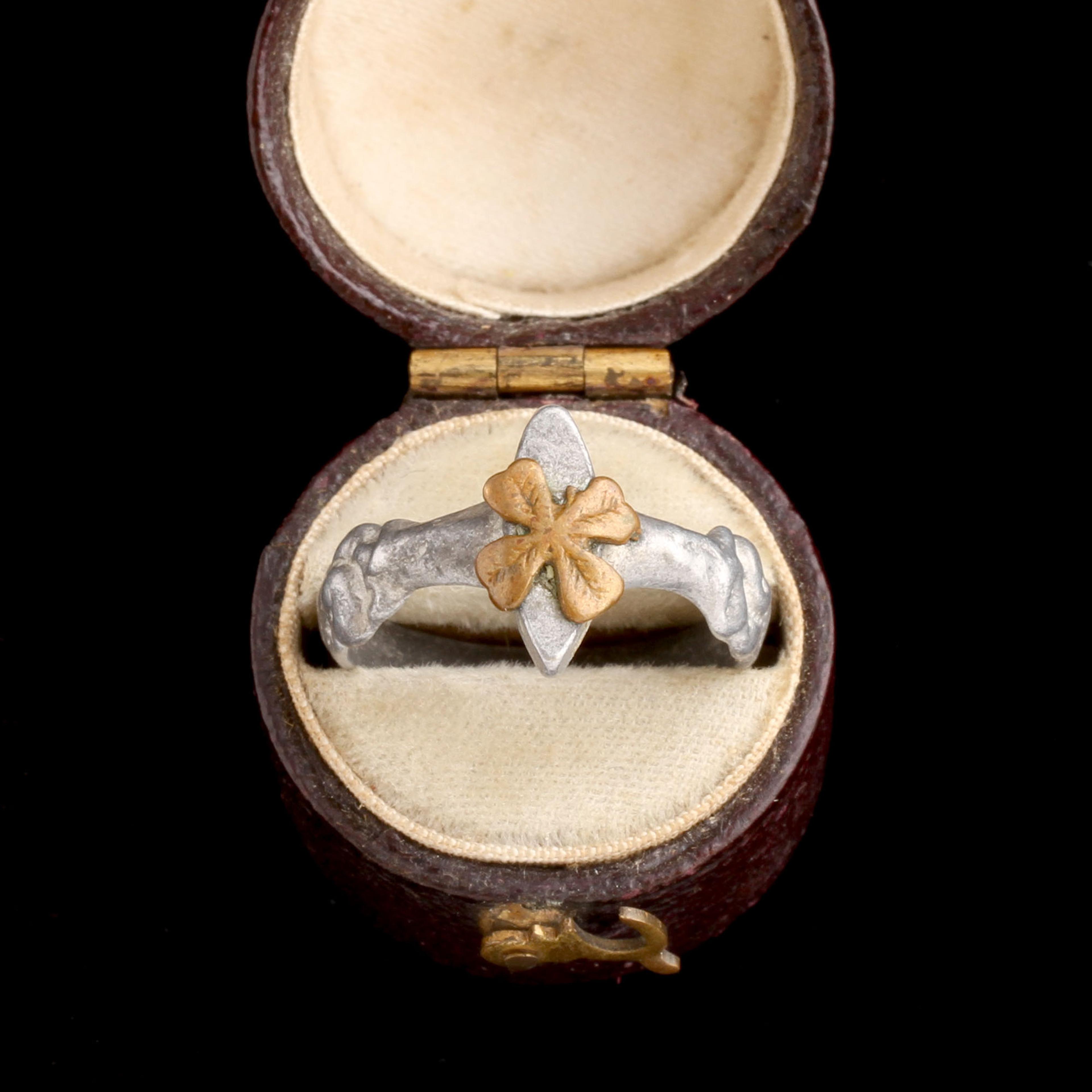 WWI Era Lucky Clover Trench Art Ring