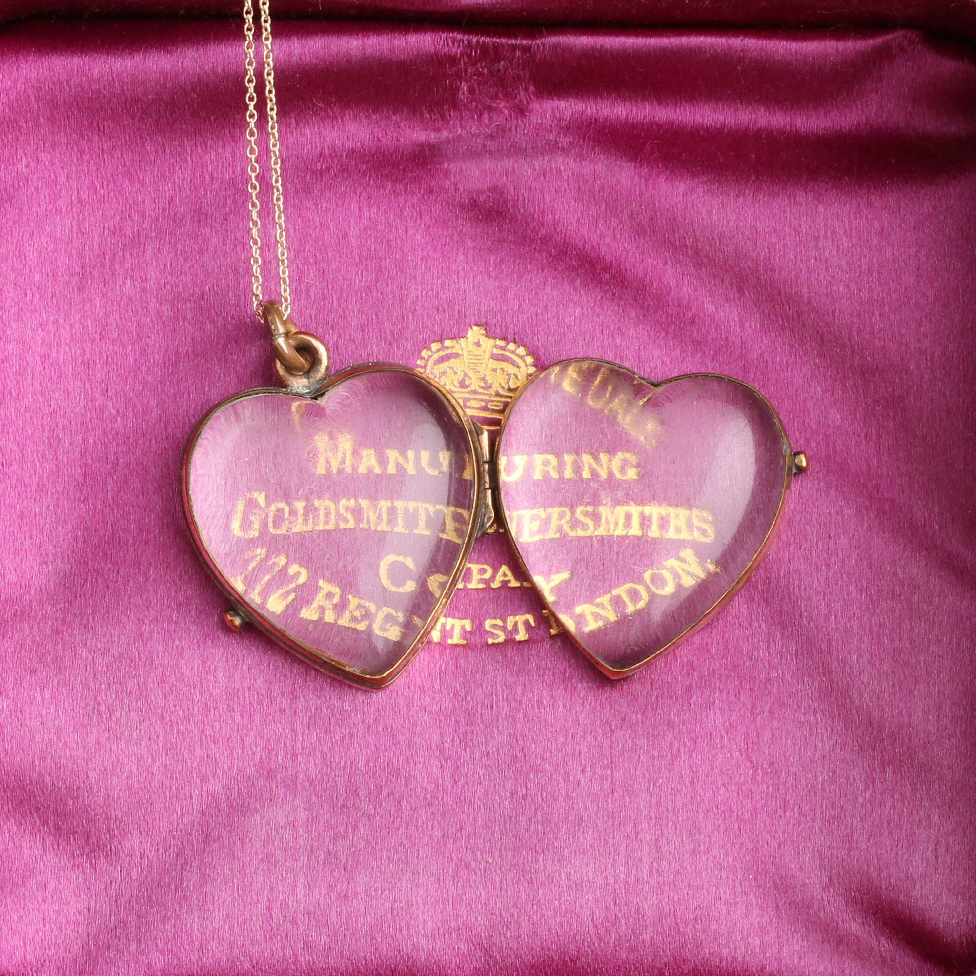 Victorian Glass Heart Locket