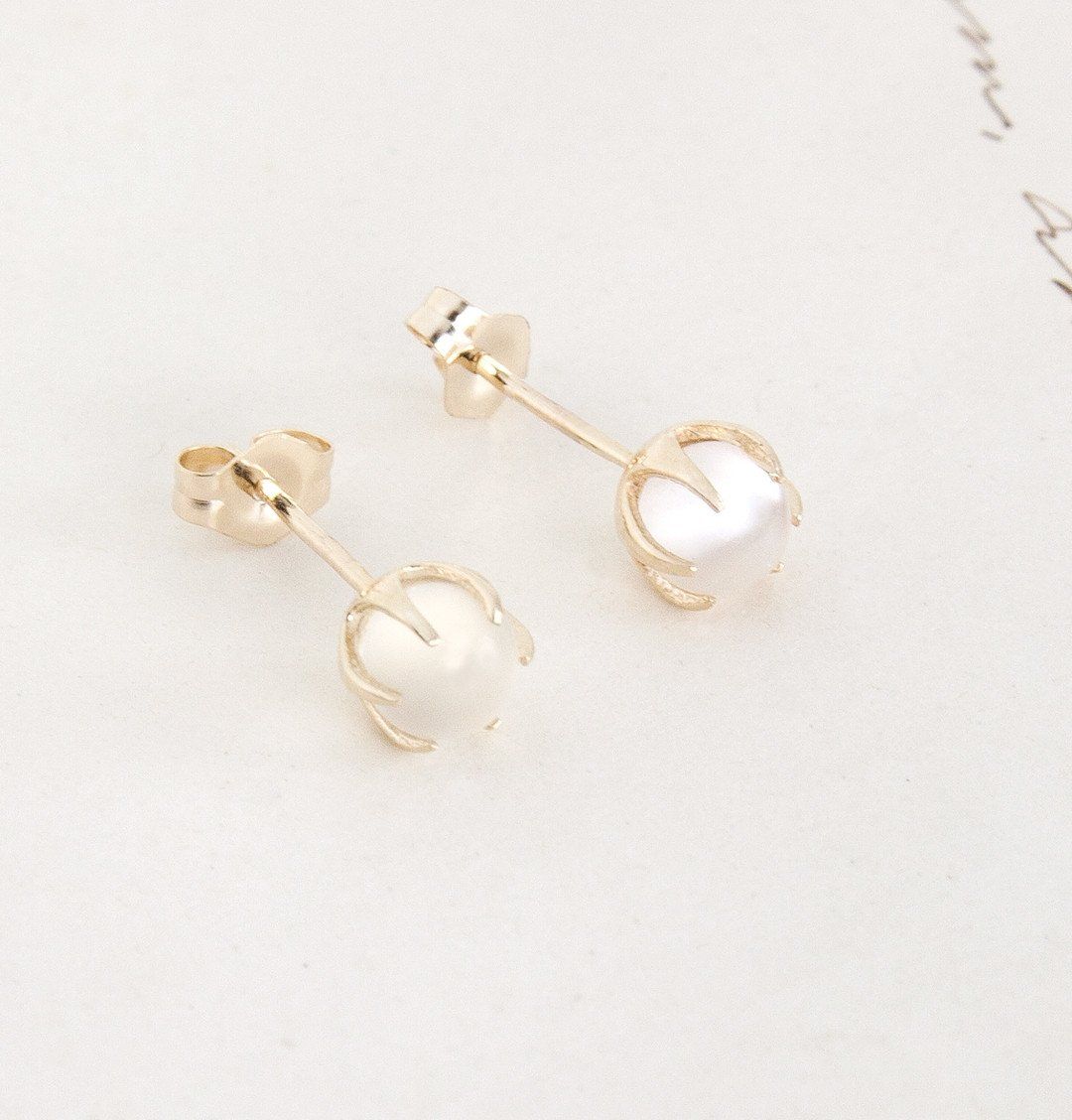 Moonstone Crystal Ball Earrings