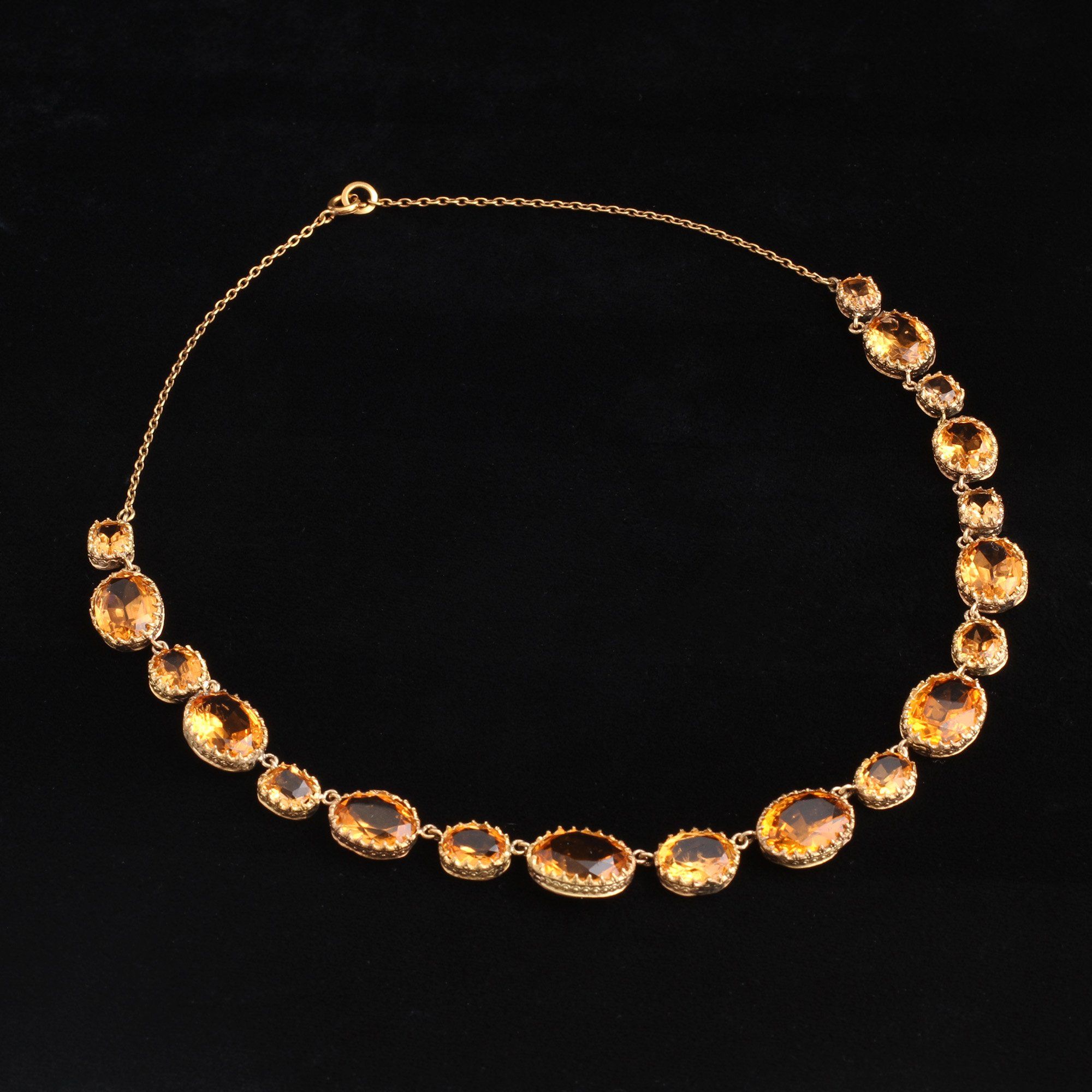 Victorian Orange and Peach Paste Necklace