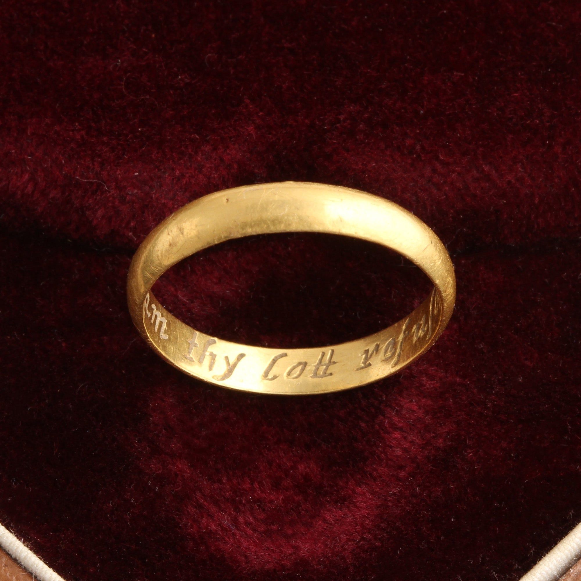 18th Century "I am thy lott refuse me nott" Posy Ring