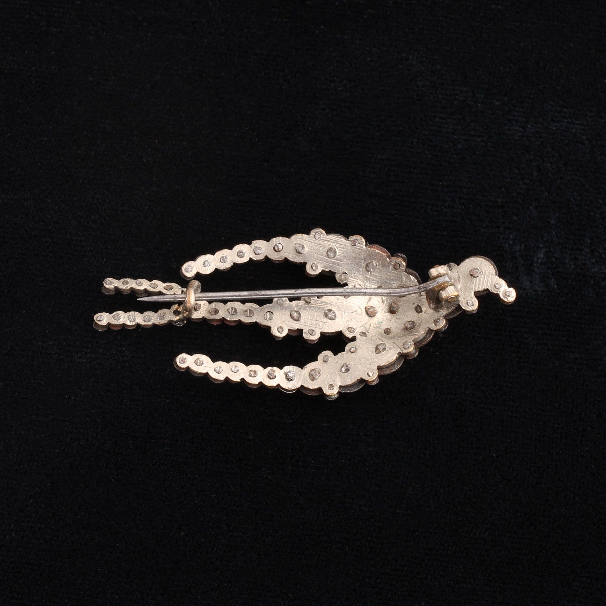 Victorian Cut Steel Swallow Brooch