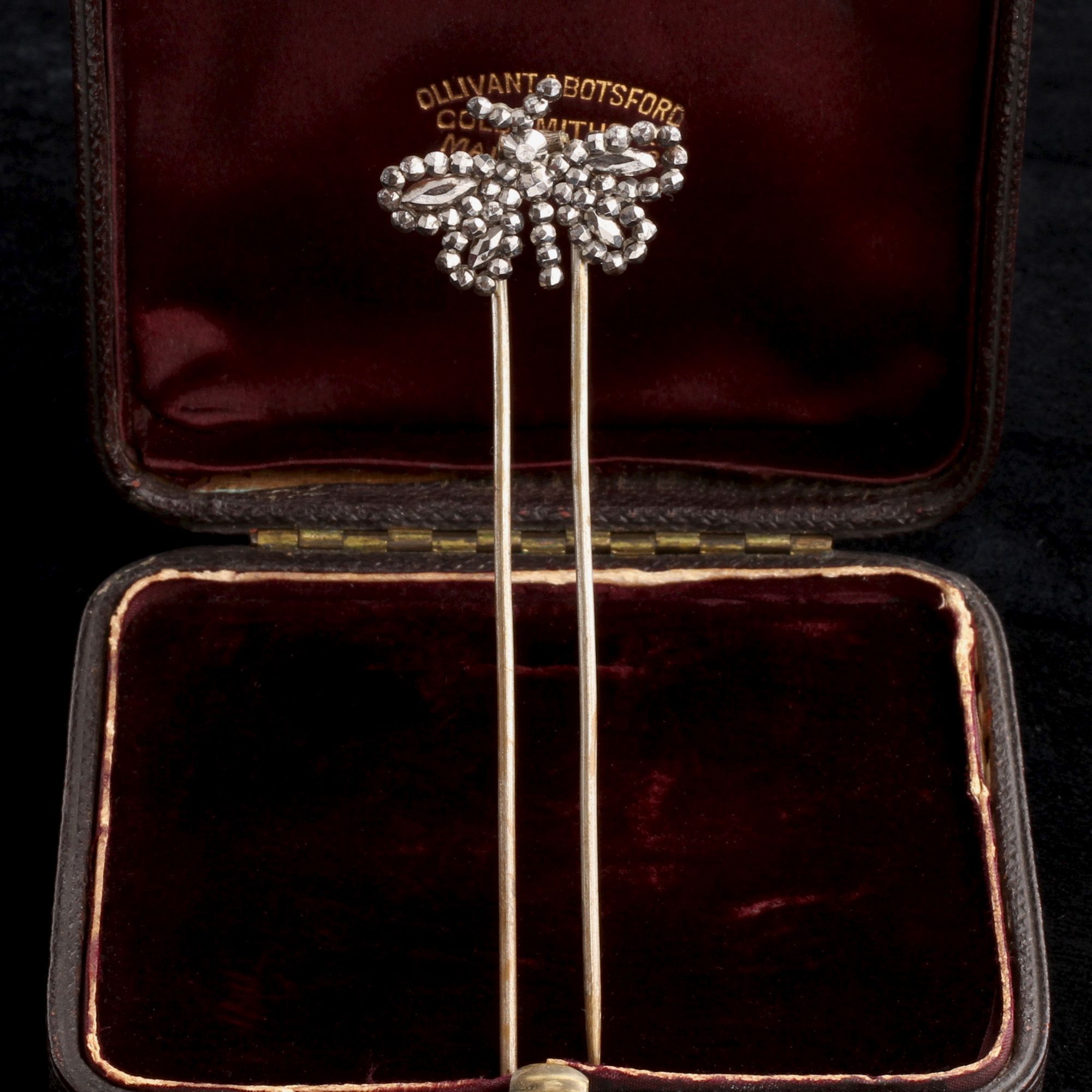 Georgian Cut Steel Butterfly Hair Pin