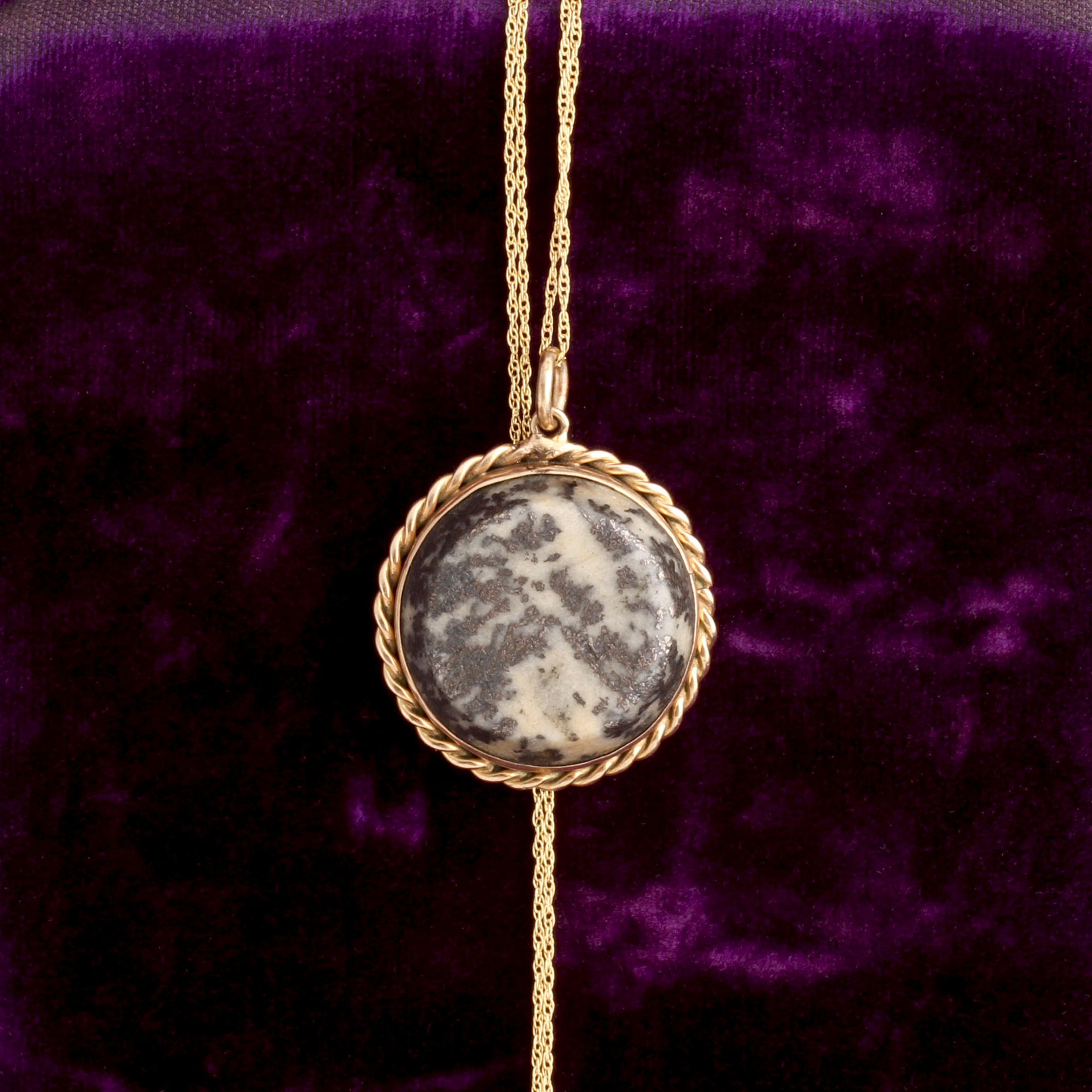 Victorian Silver in Quartz Pendant 