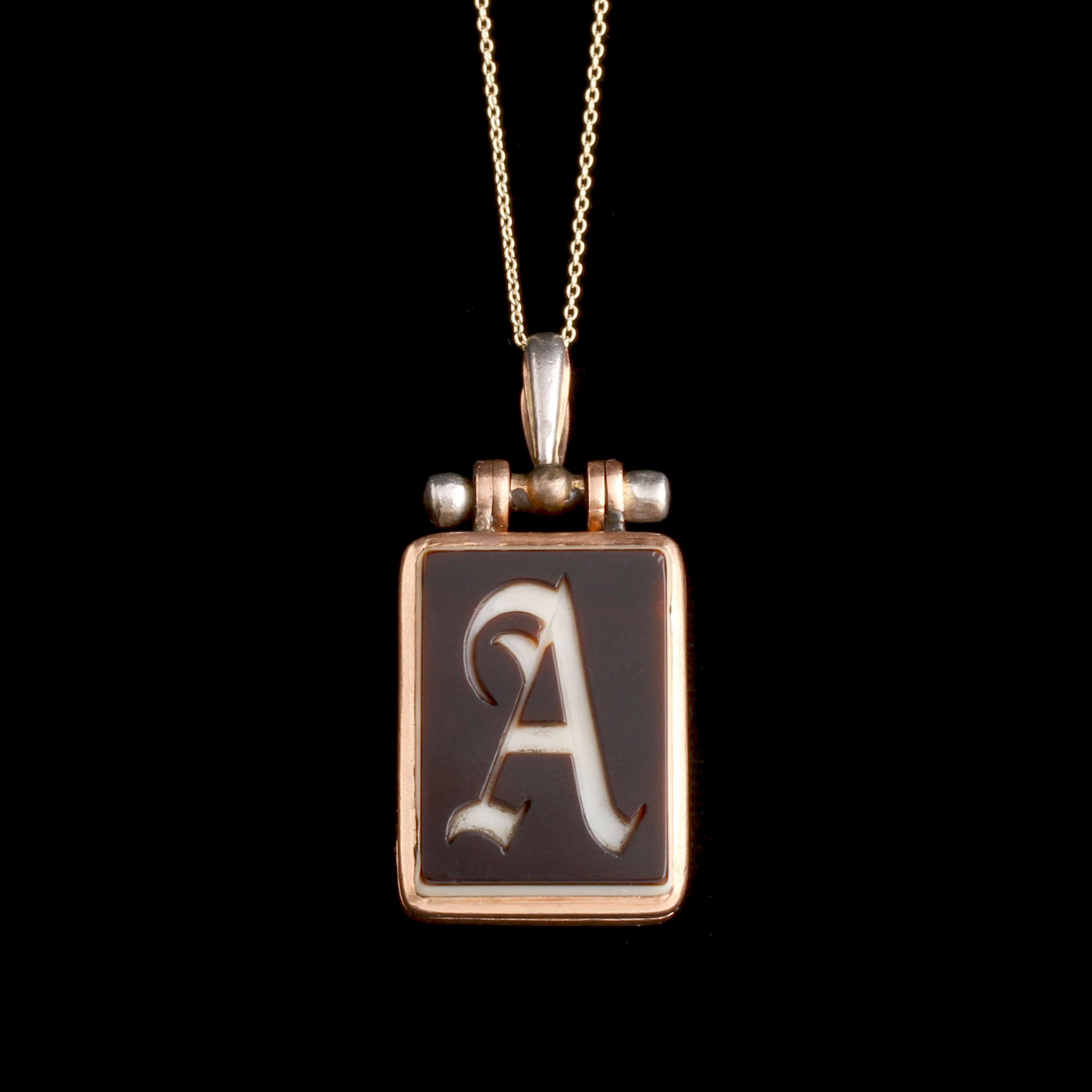 Edwardian "A" & Legionaries Intaglio Locket