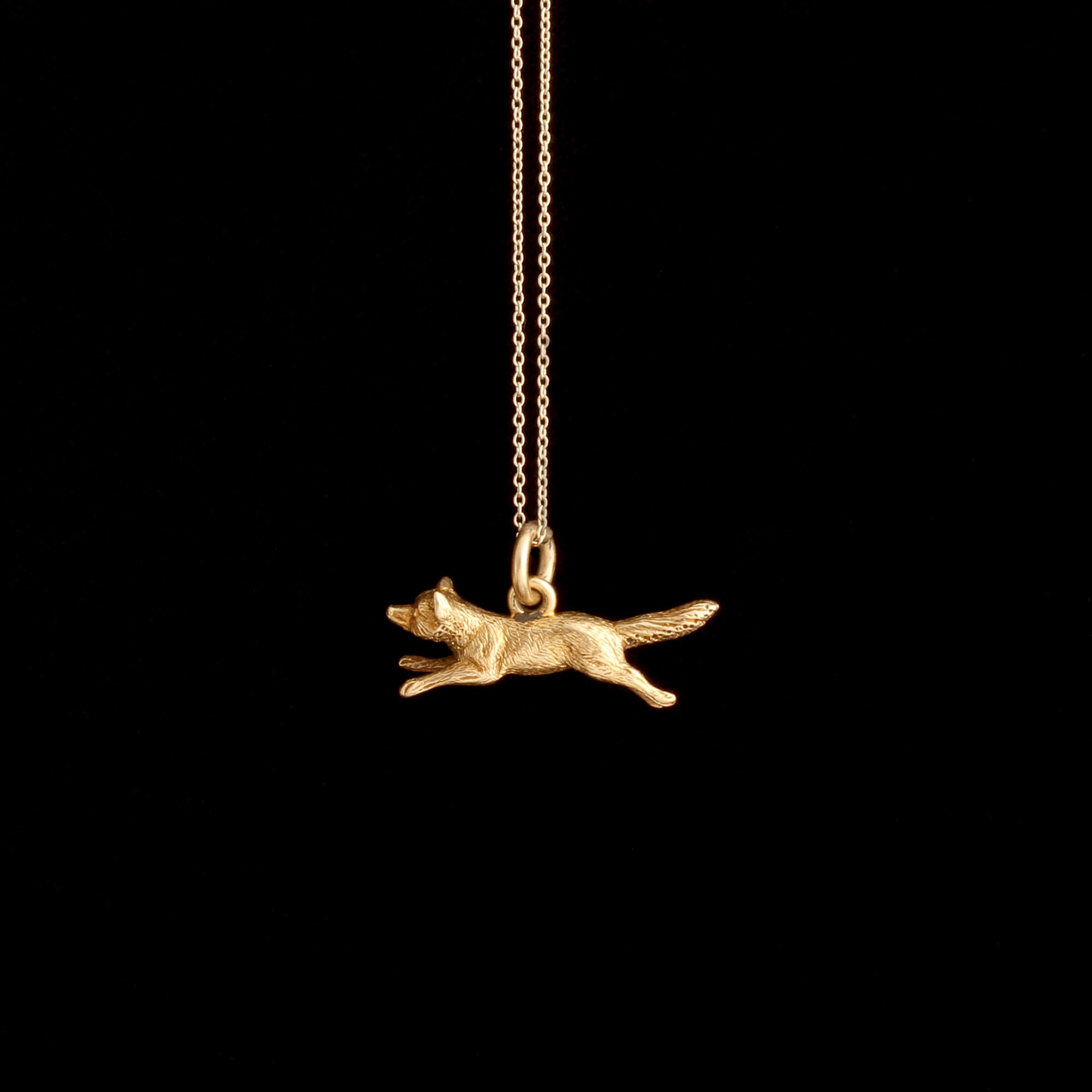 Edwardian Running Fox Necklace