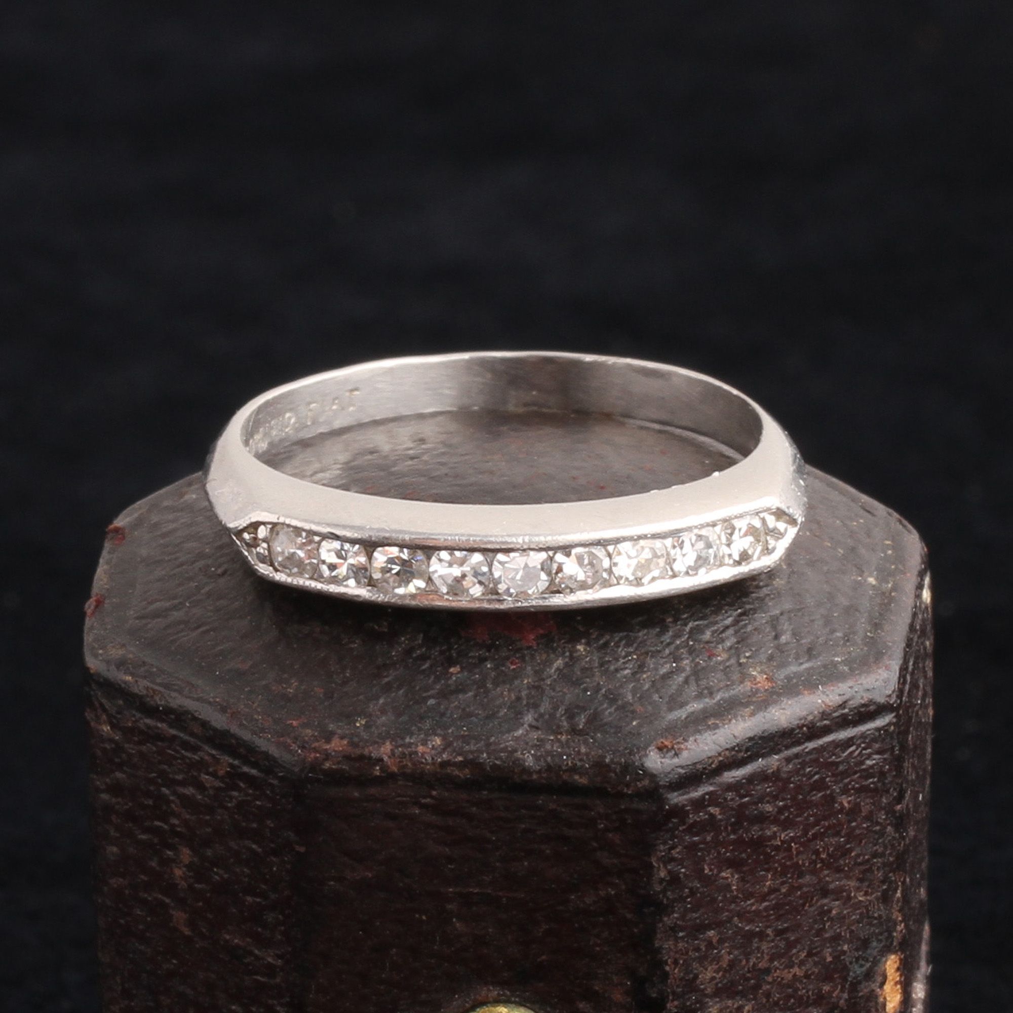 Vintage Platinum Half Eternity Size 7.75