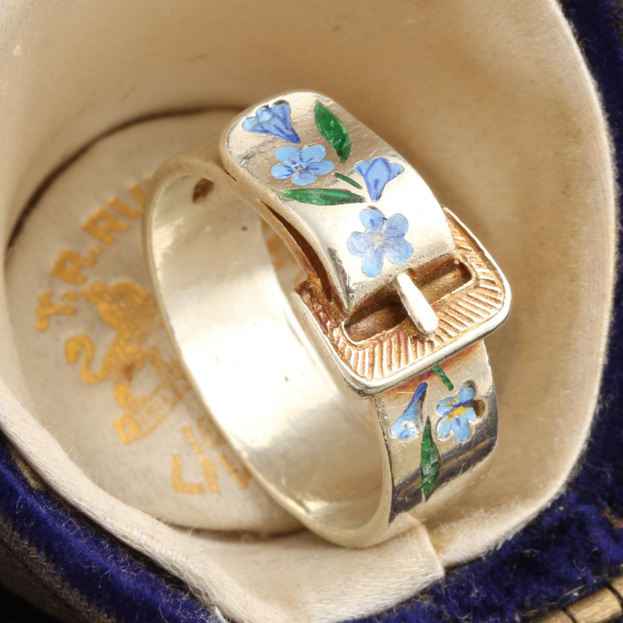 Vintage Forget Me Not Garter Ring