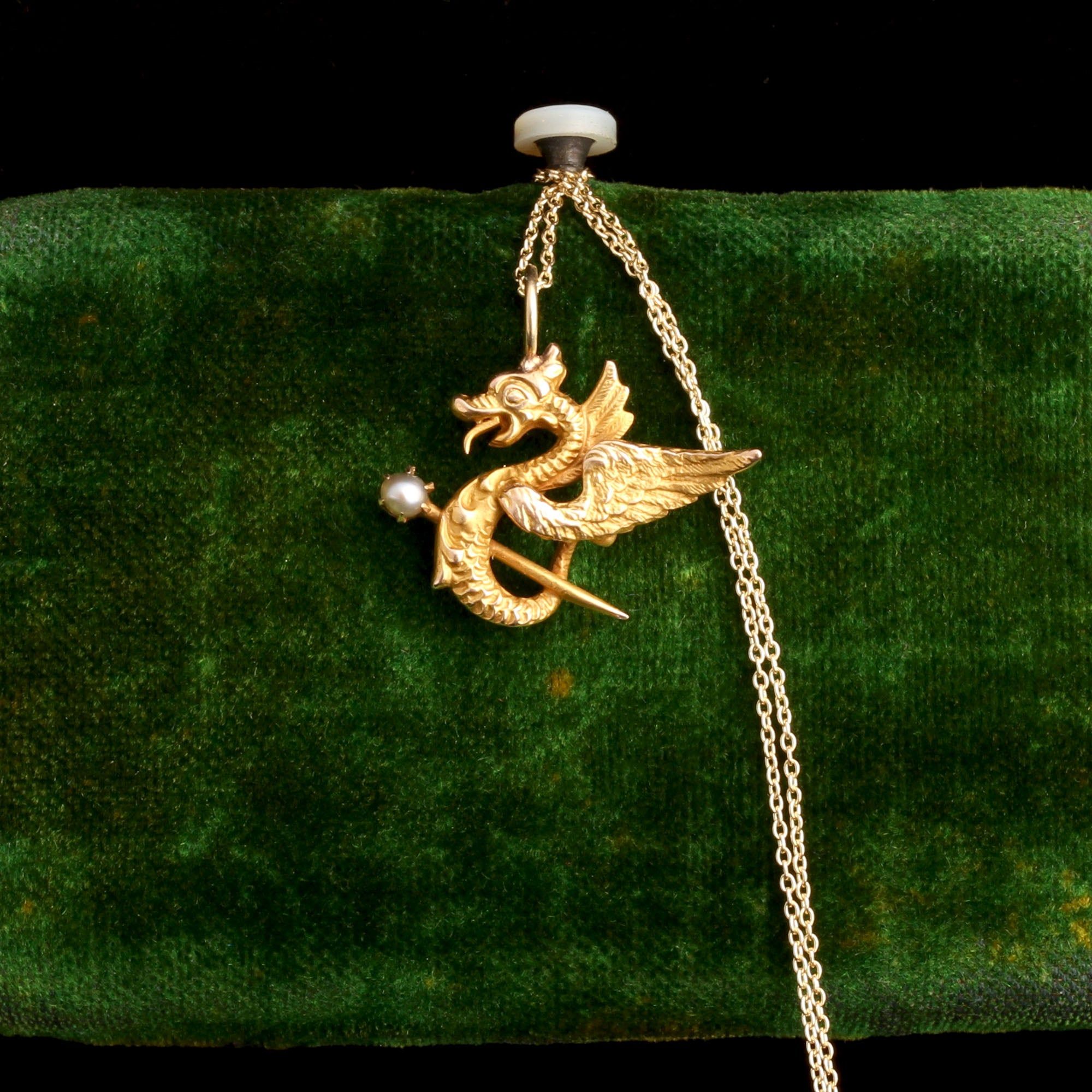 Victorian Dragon Necklace