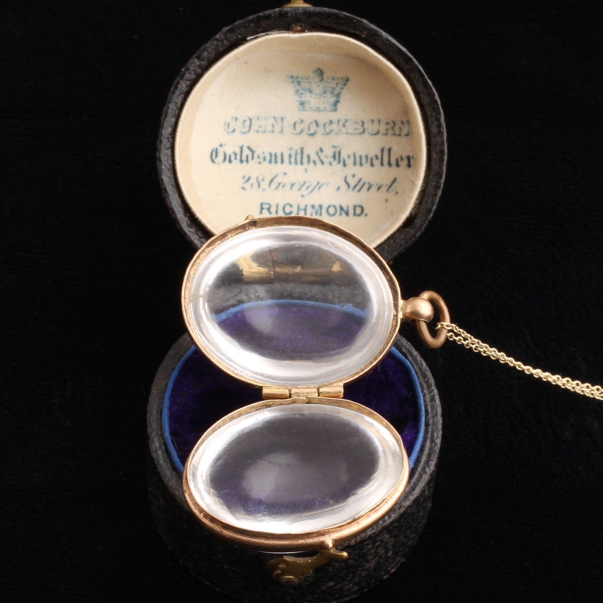 Victorian Rock Crystal Oval Ball Locket