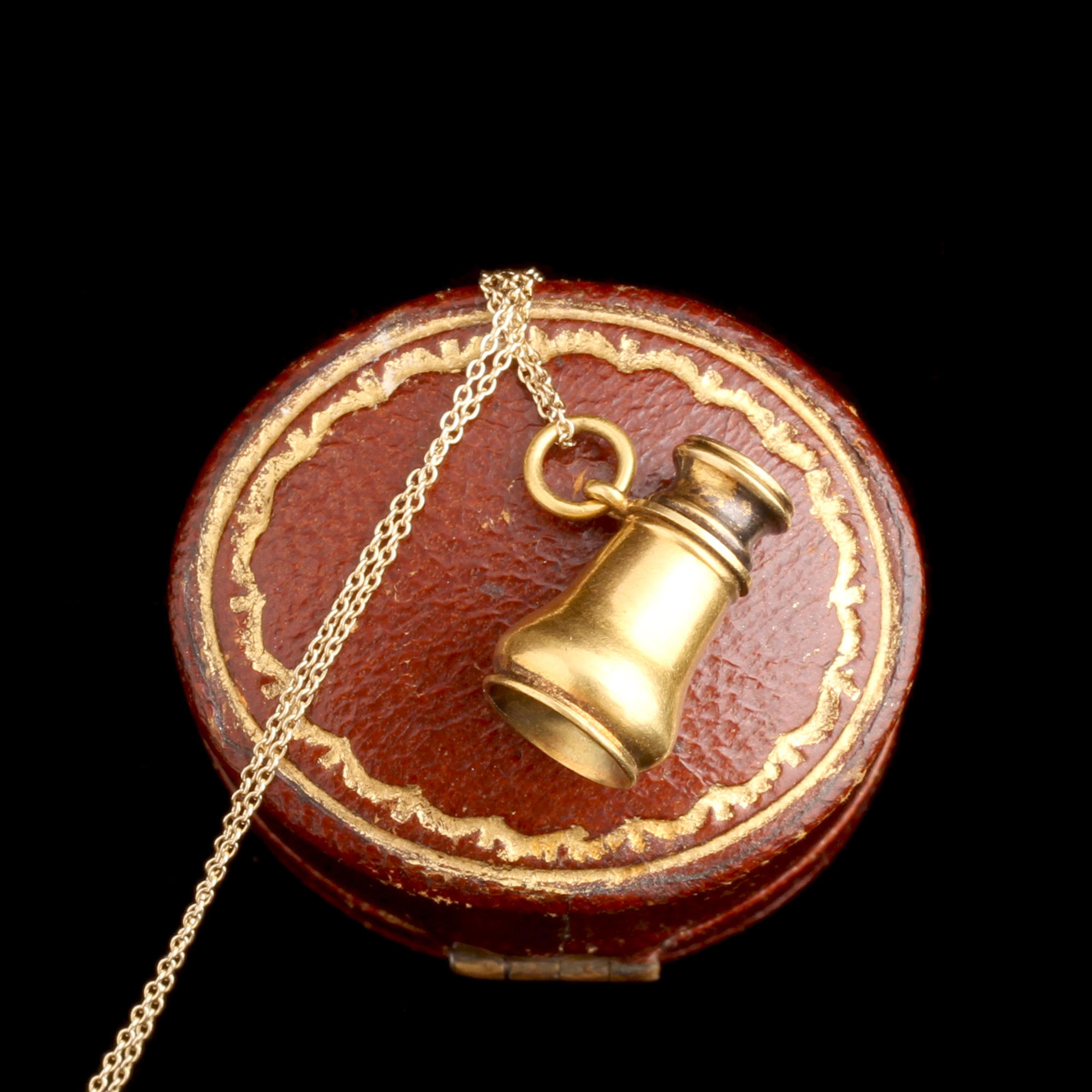 Early 20th Century Rajputana Regiment Gold Stanhope Necklace 