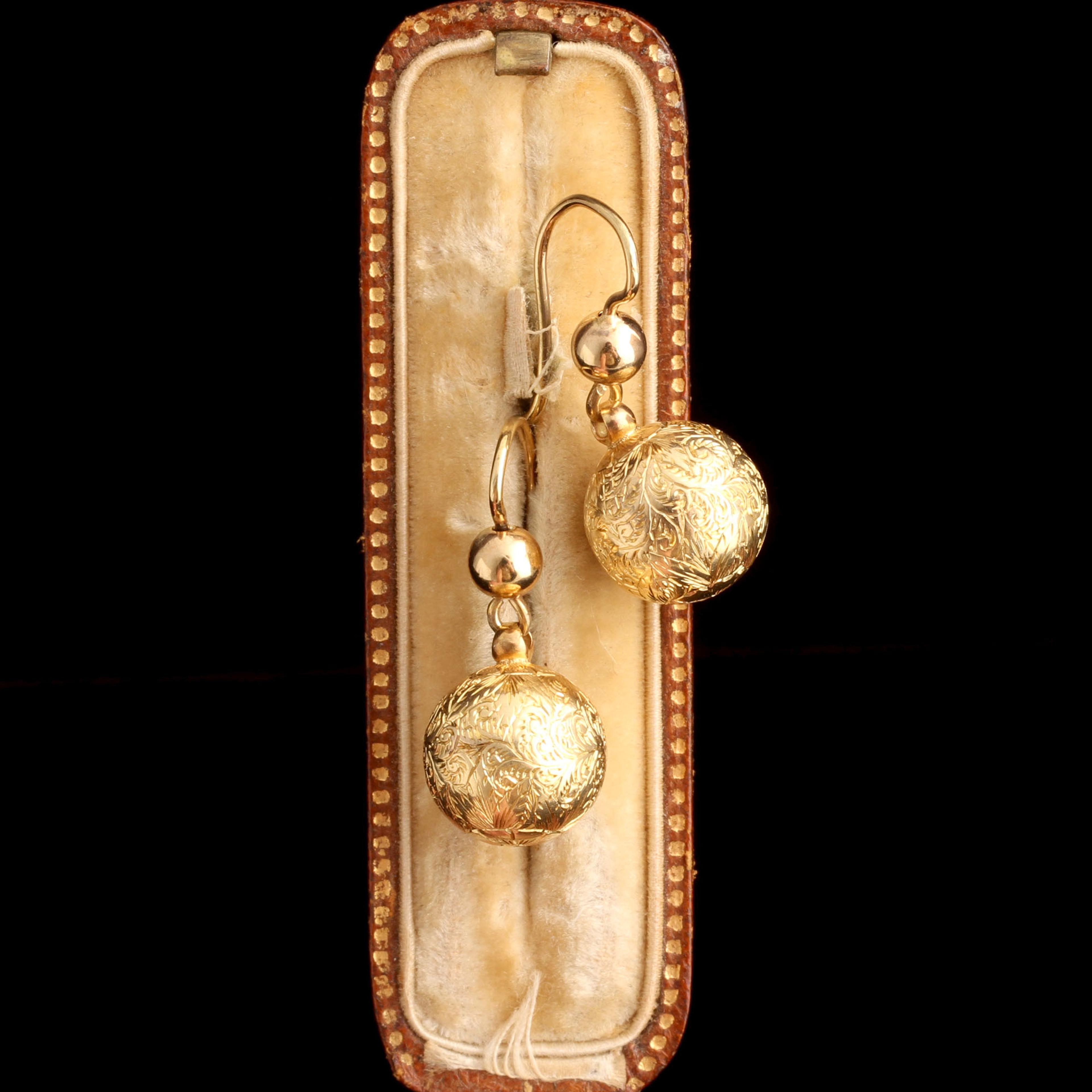 Victorian Foliated Sphere Earrings
