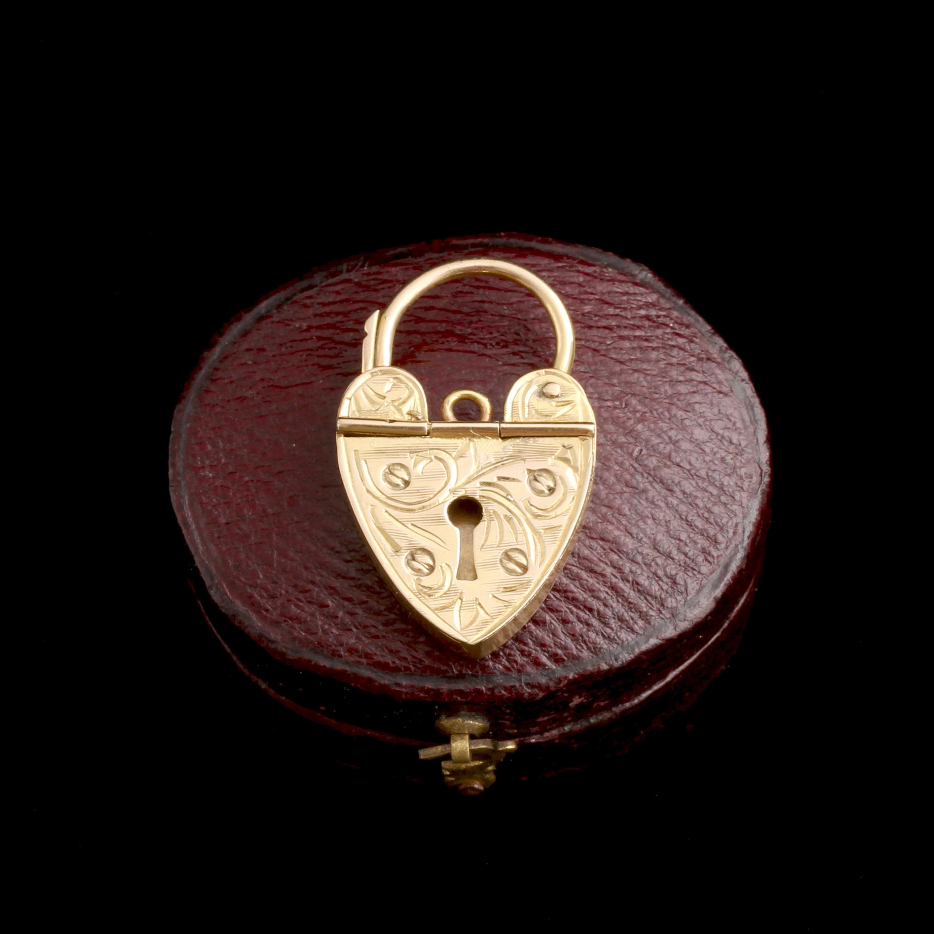 Vintage Heart-Shaped Padlock Locket
