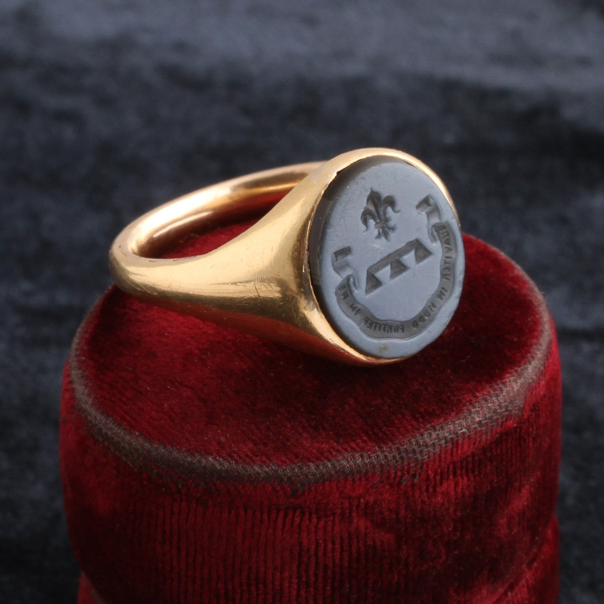 Victorian "Suaviter In Modo, Fortiter In Re" Signet Ring