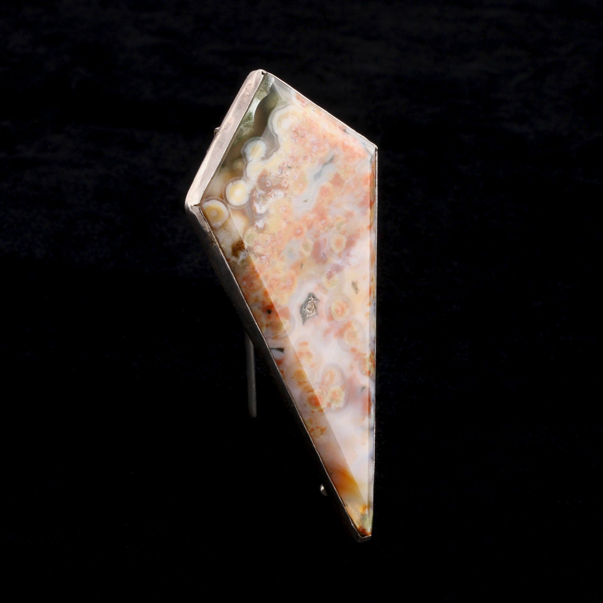 Scottish Victorian Sea Jasper Brooch