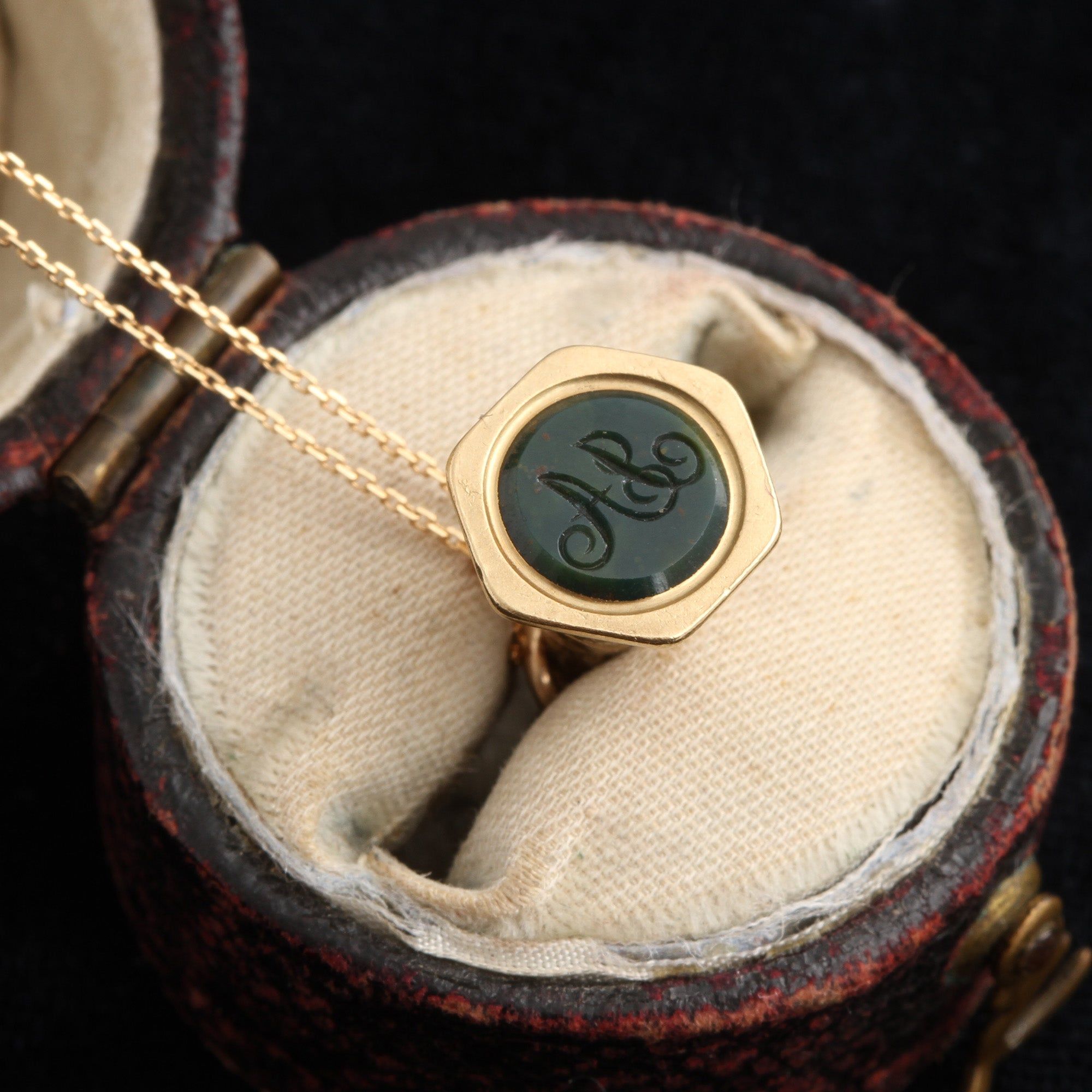 Victorian "JA" Wax Seal Necklace