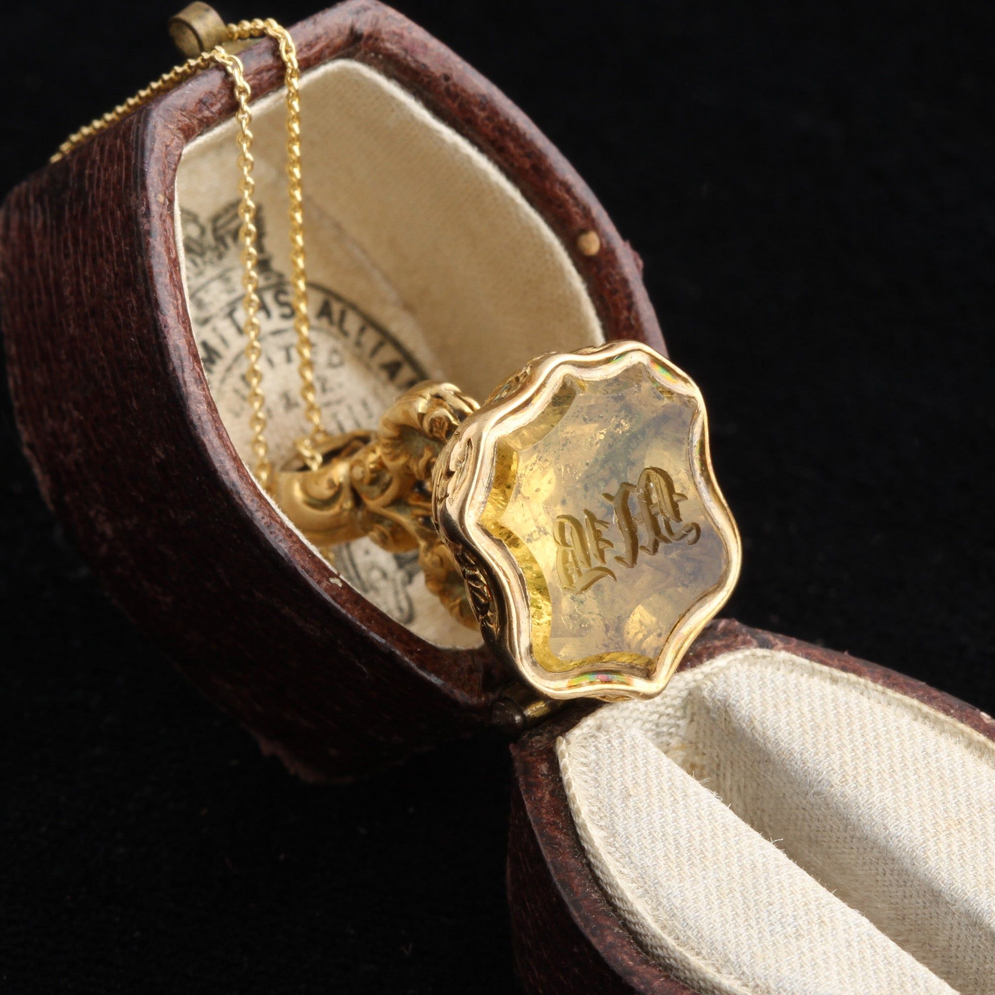 Georgian "MB" Wax Seal Fob Necklace
