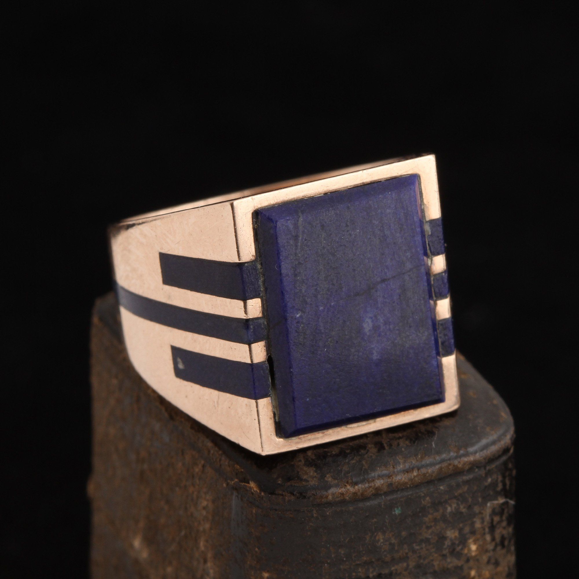 Vintage Lapis Lazuli Signet Ring