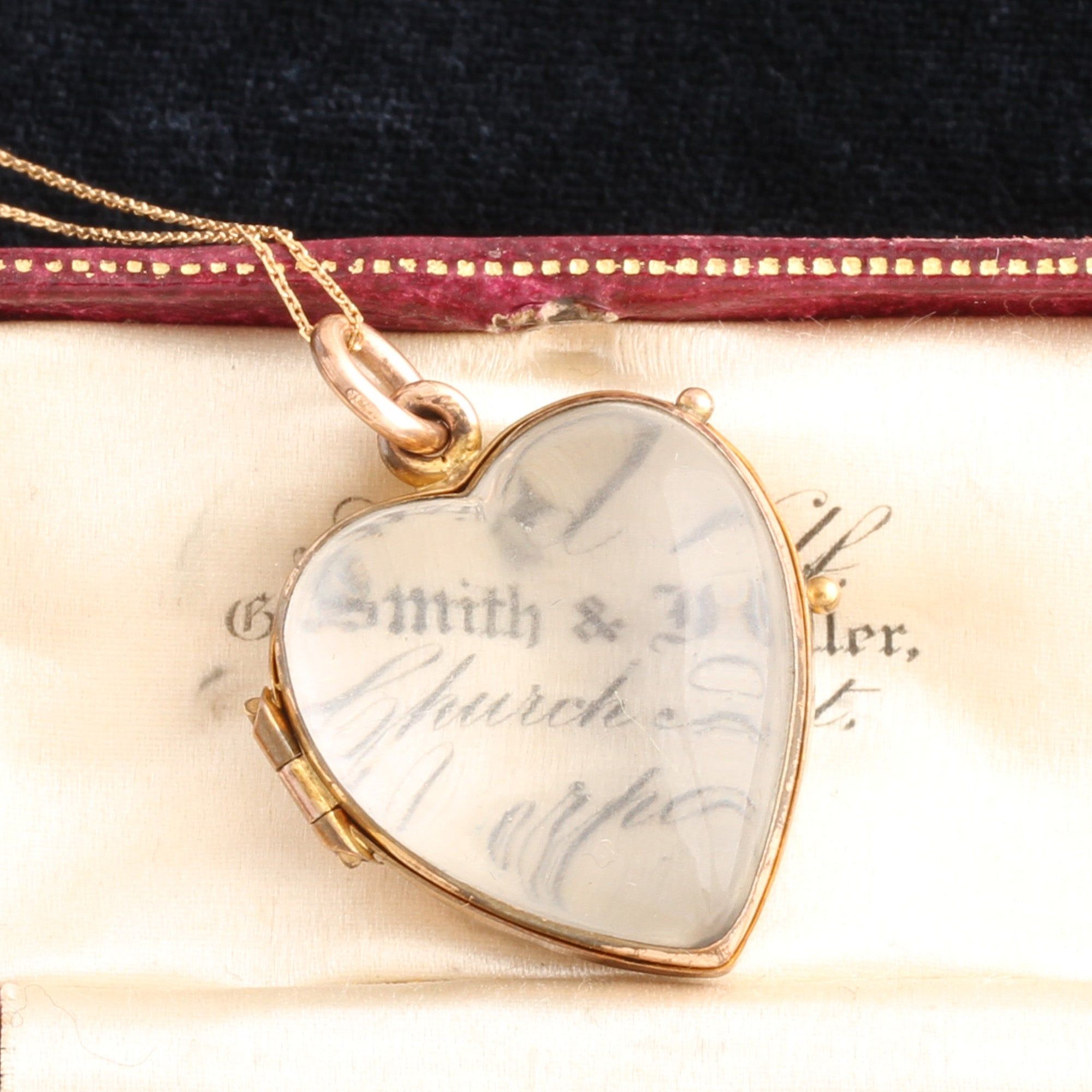 Victorian Glass Heart Locket