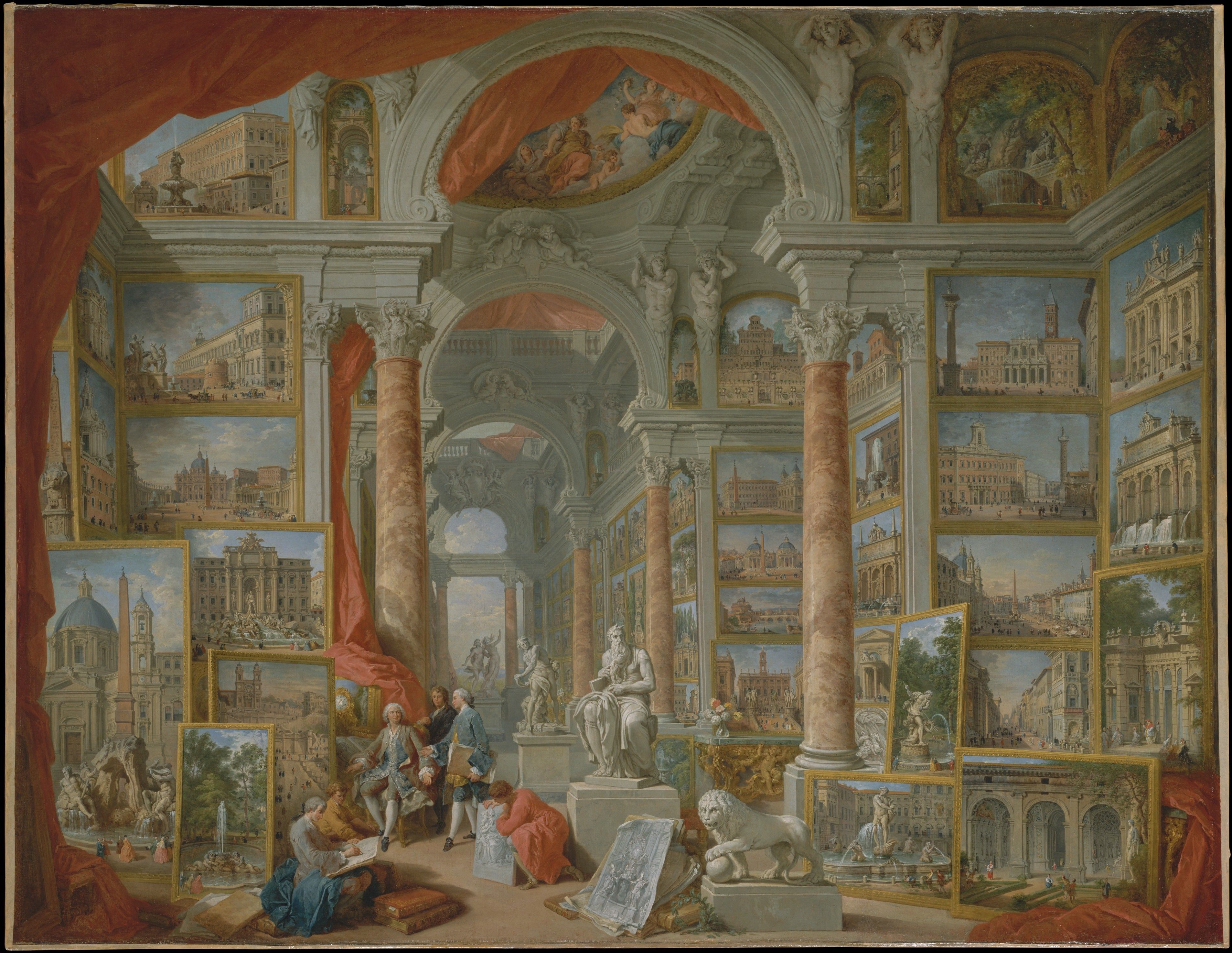 Illustration: Modern Rome by Giovanni Paolo Panini, 1757